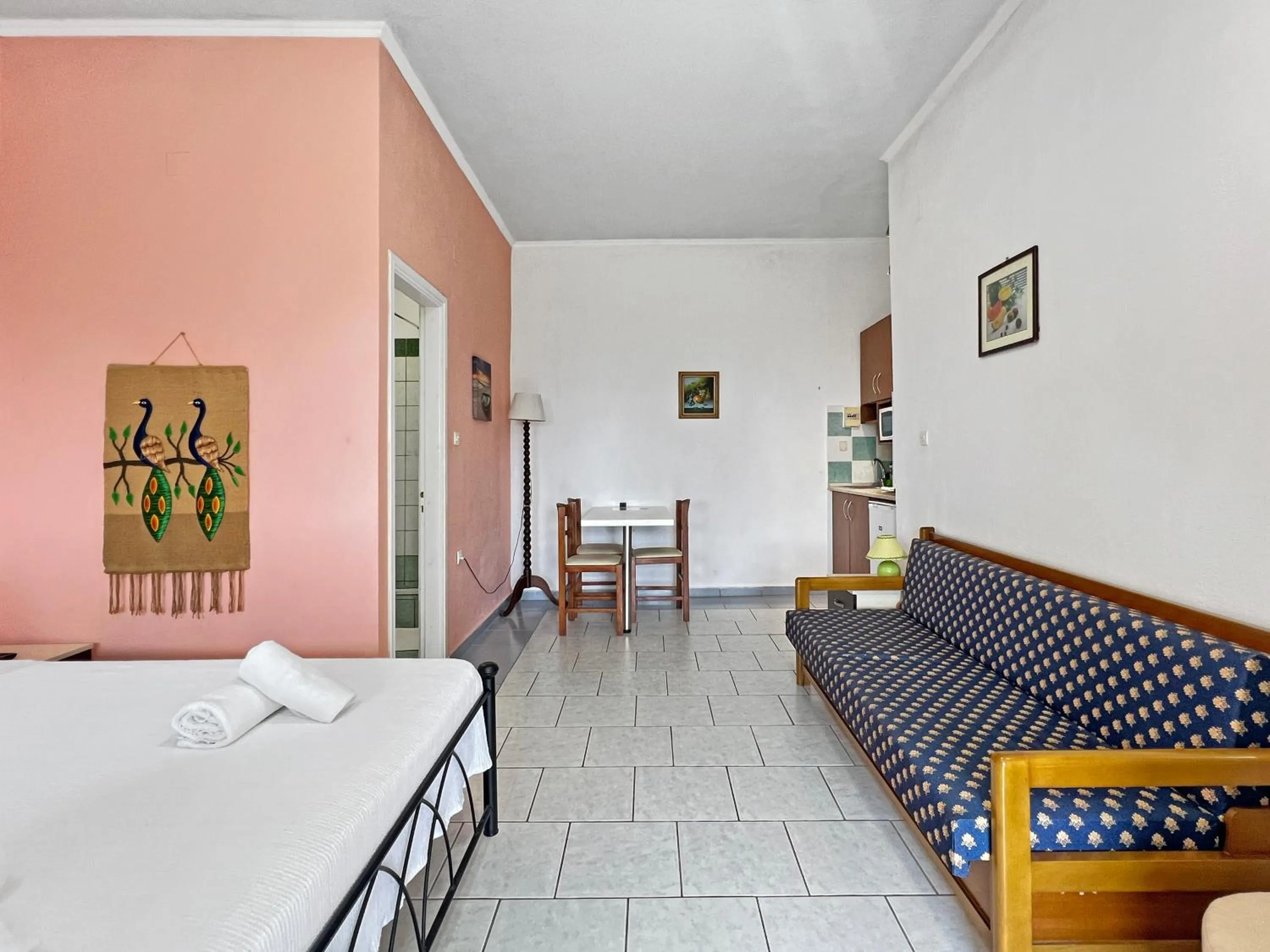 Bed in Corfu Andromaches Holiday Apartments