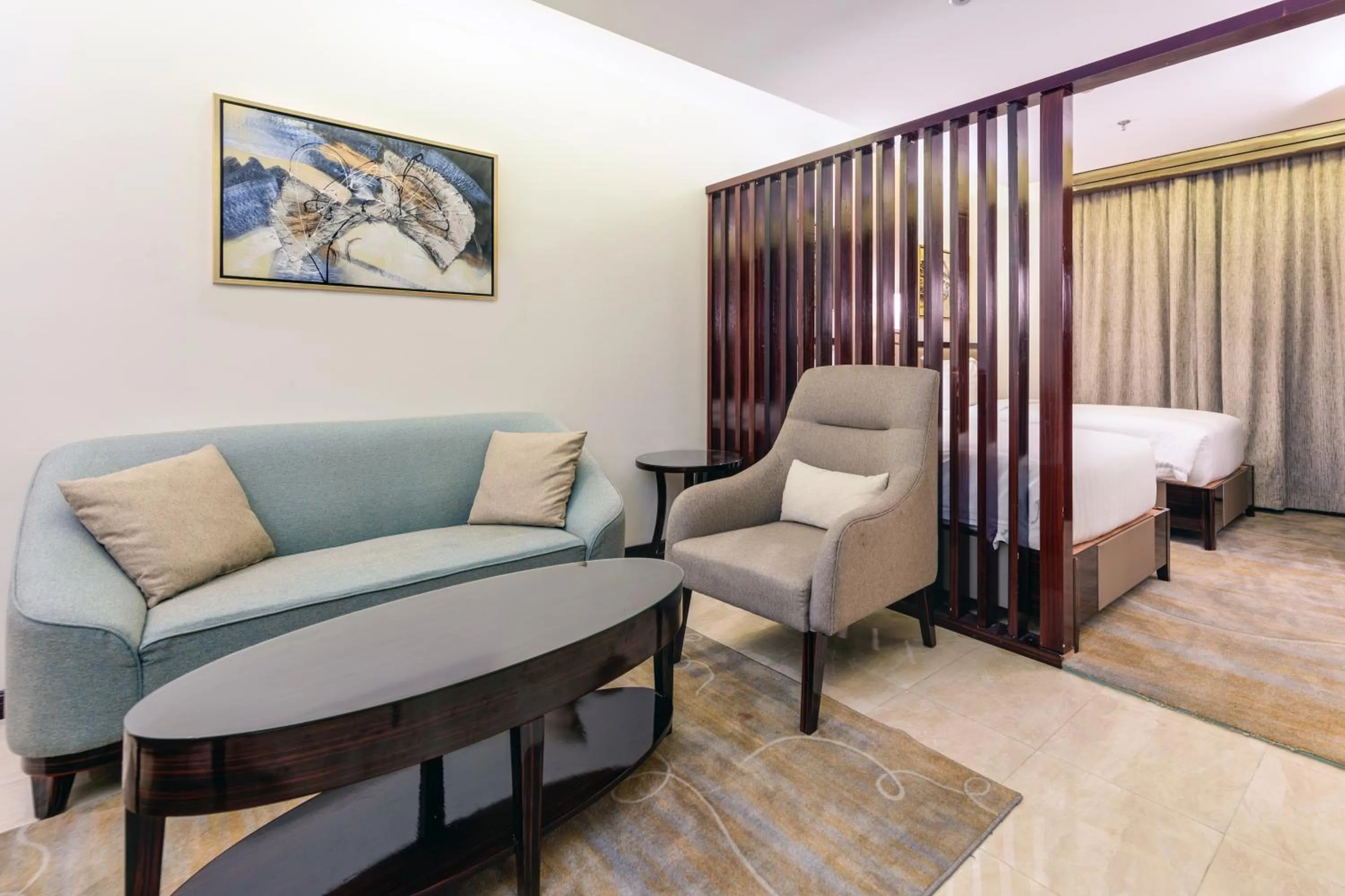 Seating area in Al Ertiqaa Hotel