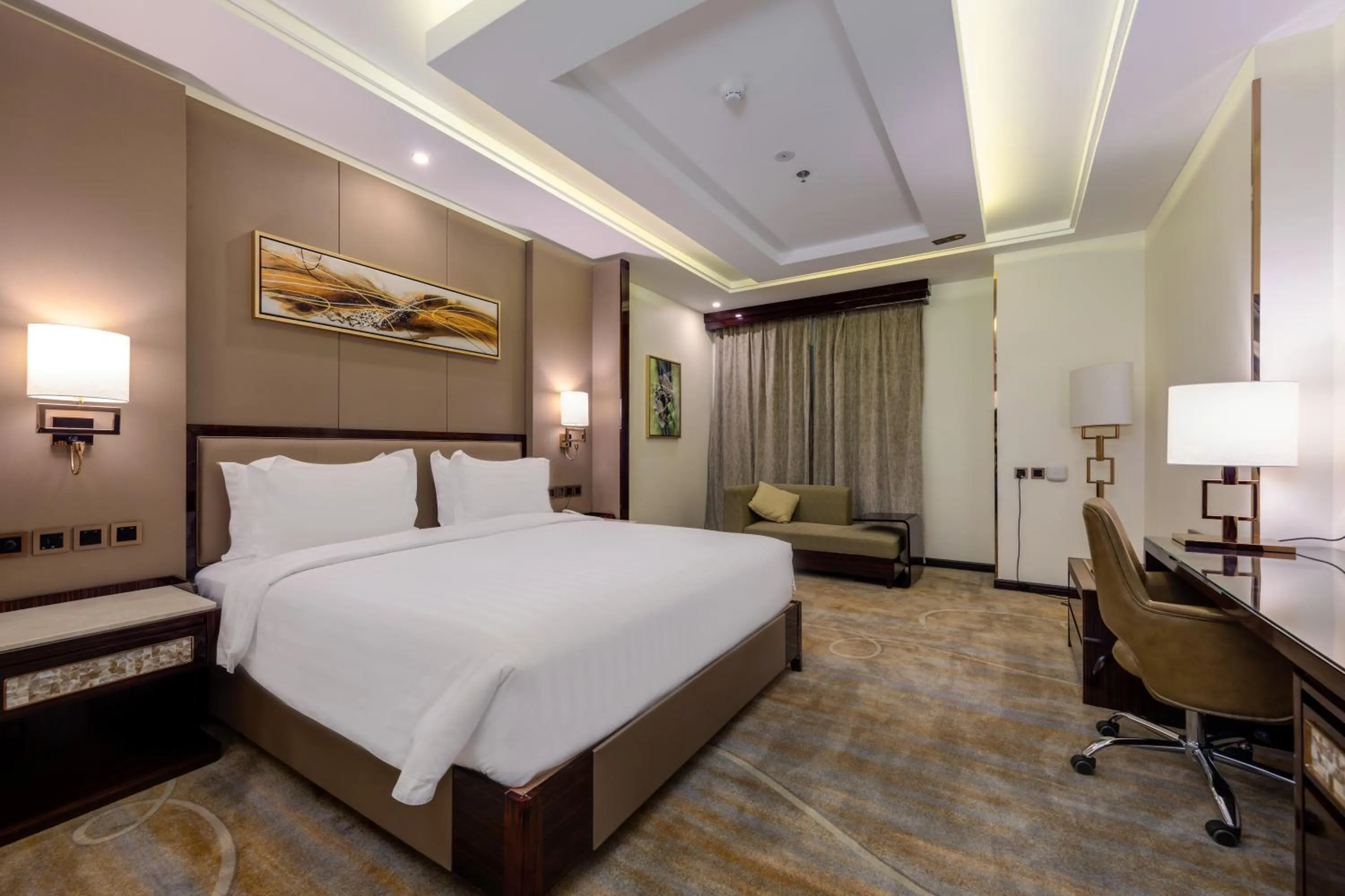 Bed in Al Ertiqaa Hotel