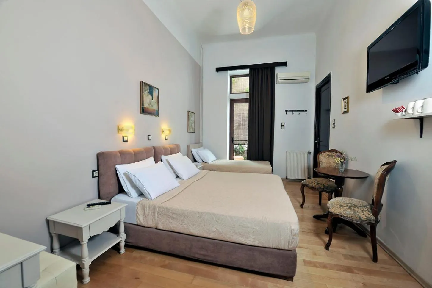 Bedroom, Bed in Dryades & Orion Hotel