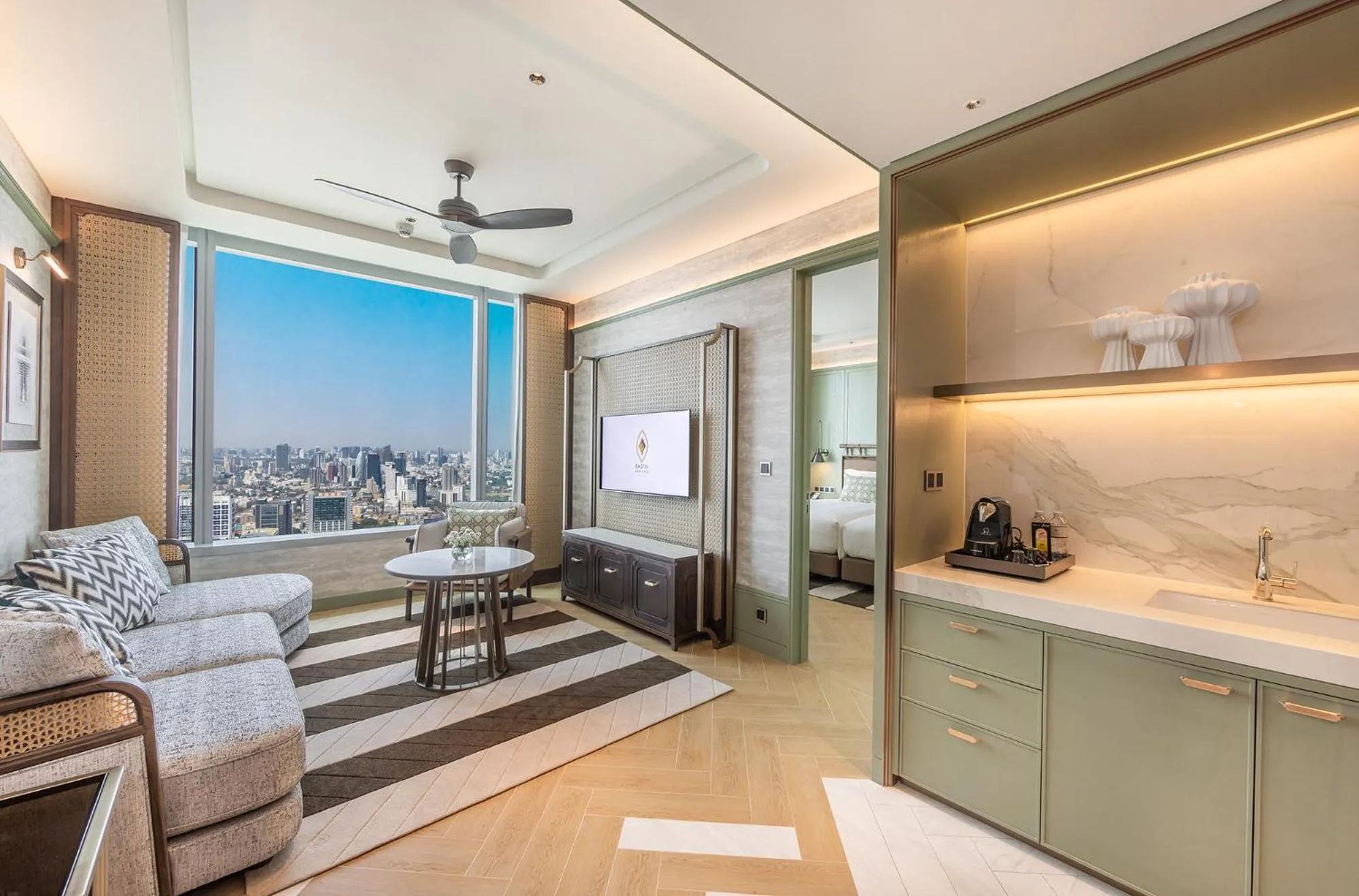 Seating area in Eastin Grand Hotel Phayathai