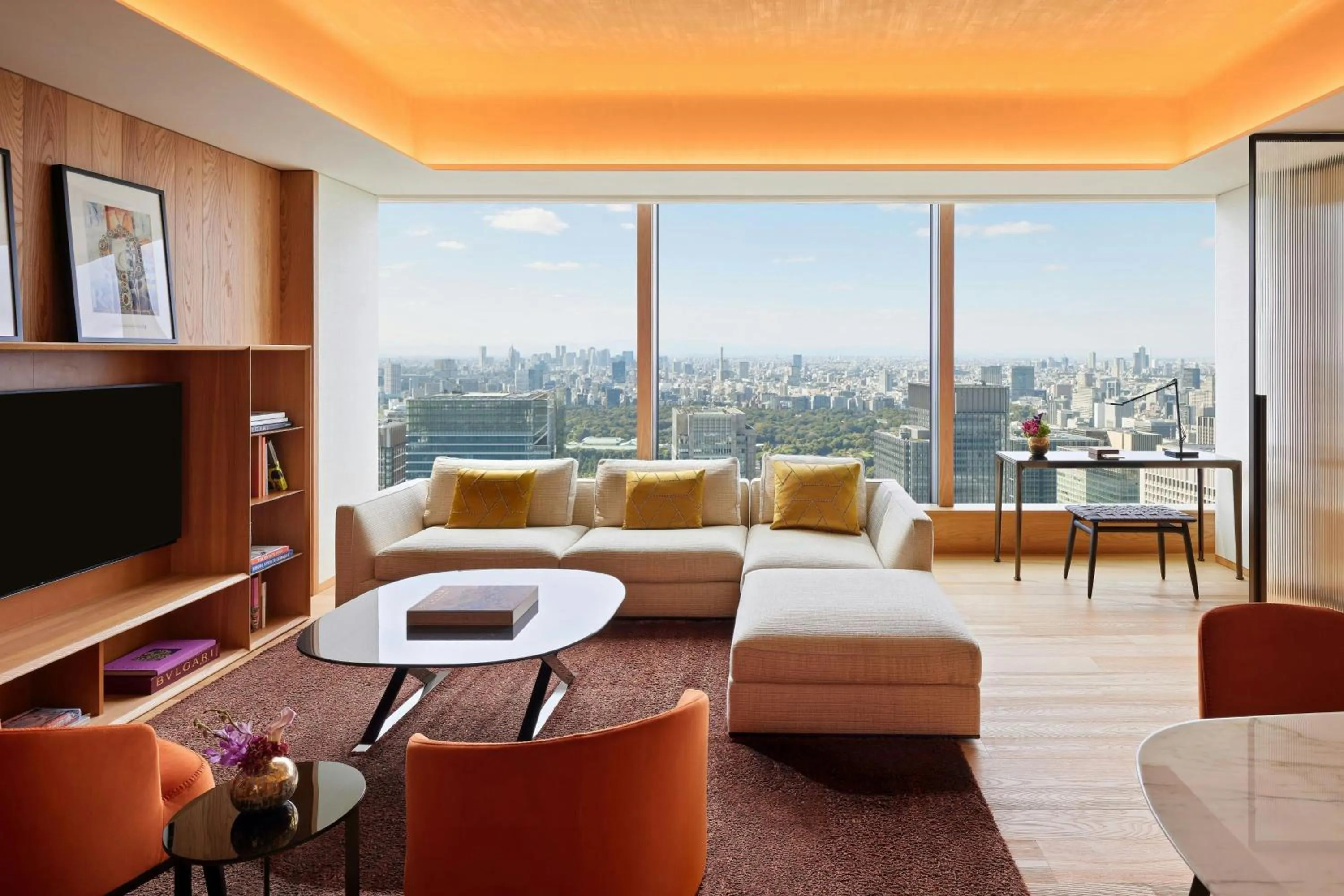 Living room in Bvlgari Hotel Tokyo