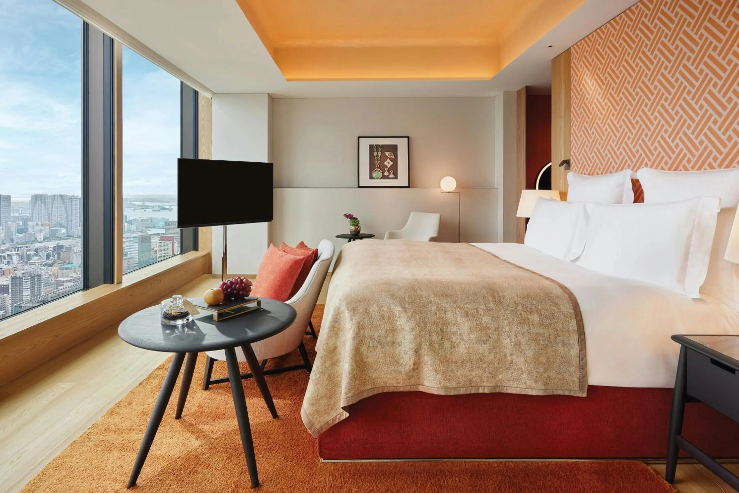 Bedroom, Bed in Bvlgari Hotel Tokyo