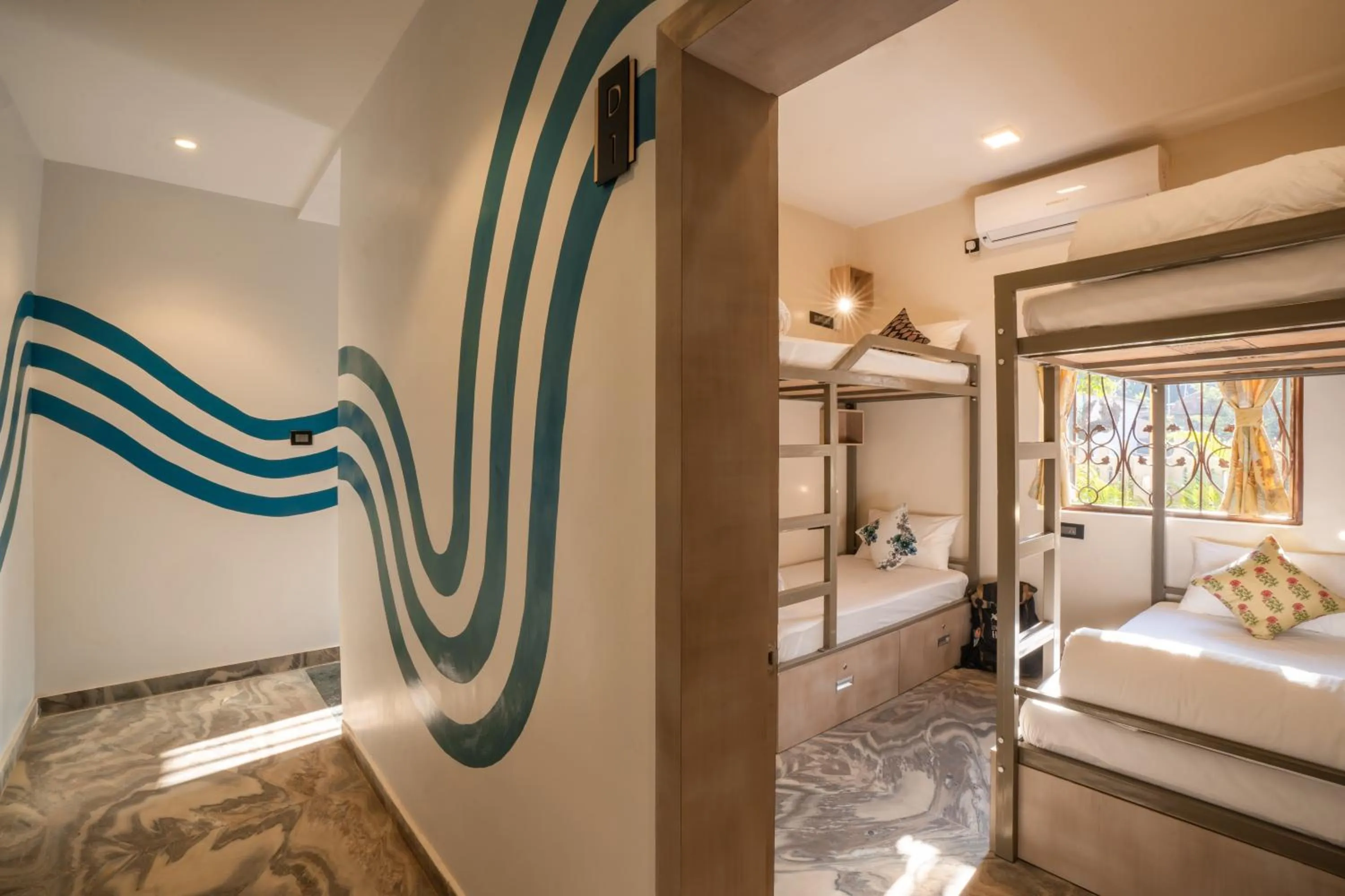 Bed in Zostel Goa, Morjim