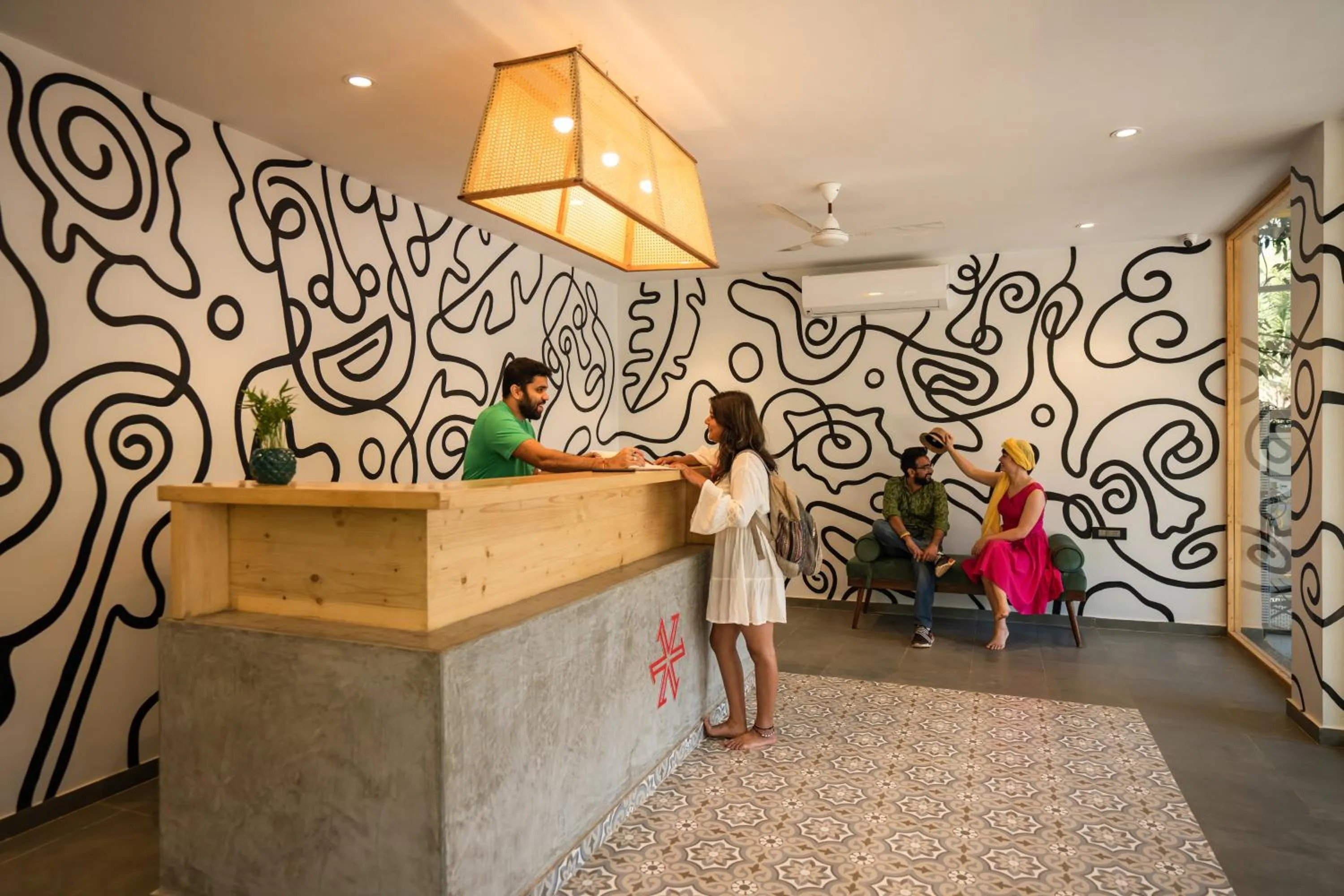 Lobby or reception in Zostel Goa, Morjim