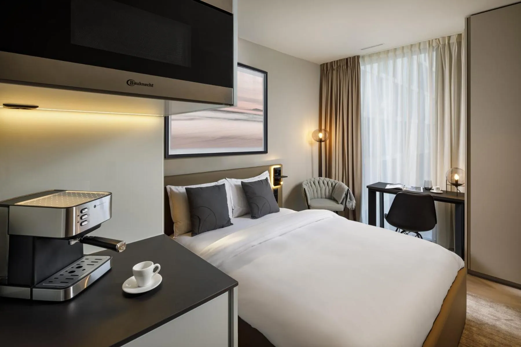 Bed in VISIONAPARTMENTS Glattbrugg - contactless check-in