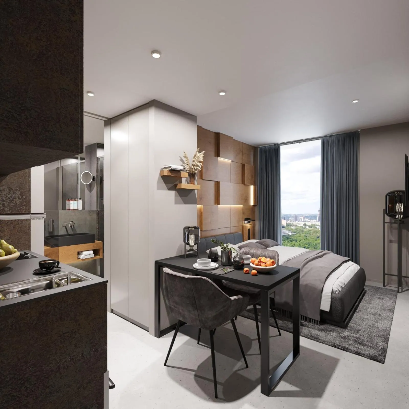 Bed in VISIONAPARTMENTS Glattbrugg - contactless check-in