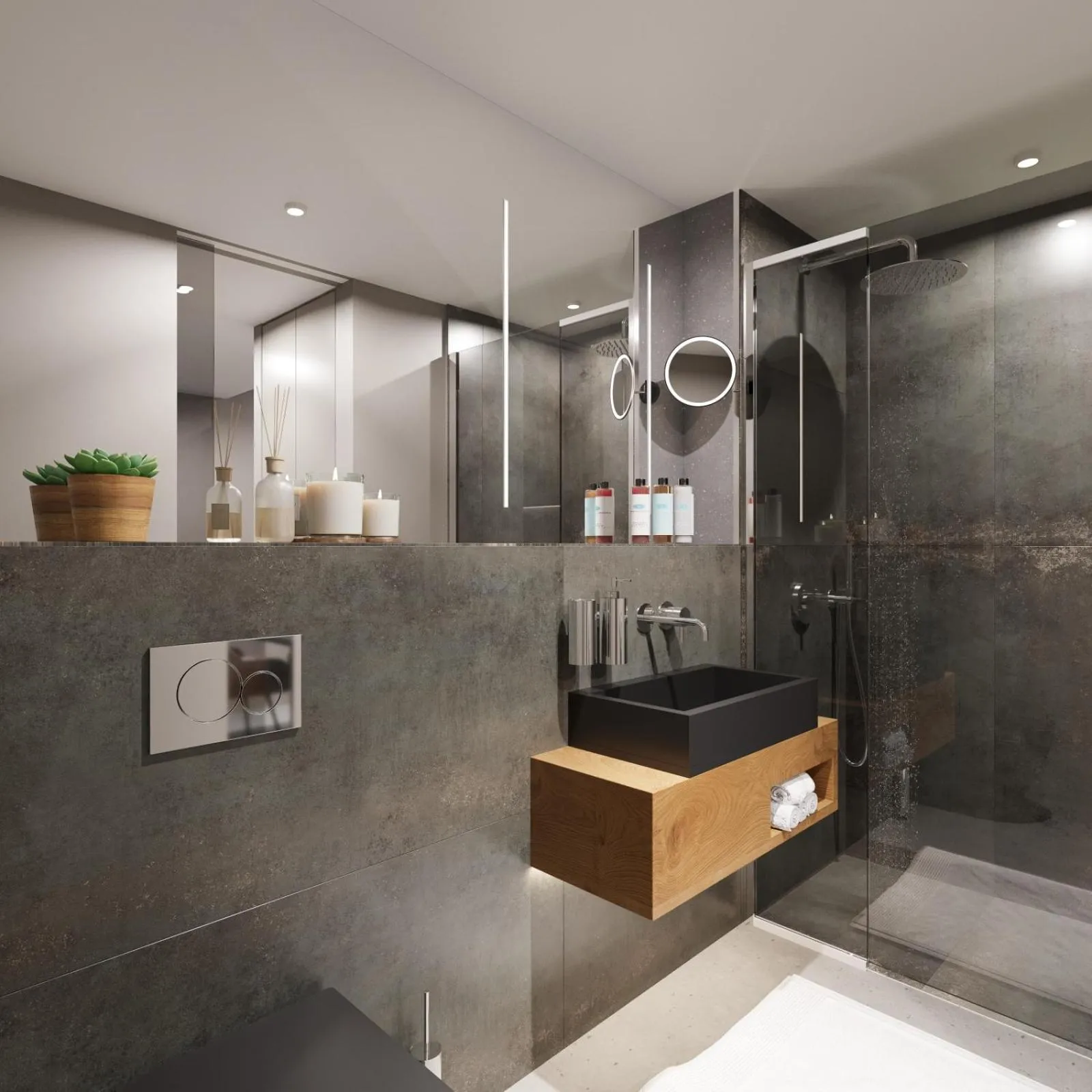 Shower in VISIONAPARTMENTS Glattbrugg - contactless check-in