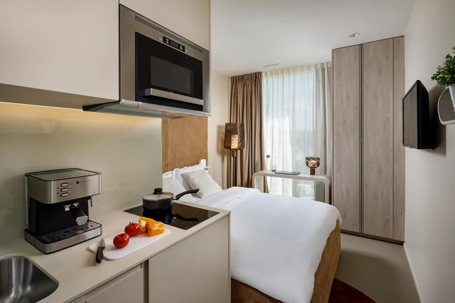 Bed in VISIONAPARTMENTS Glattbrugg - contactless check-in