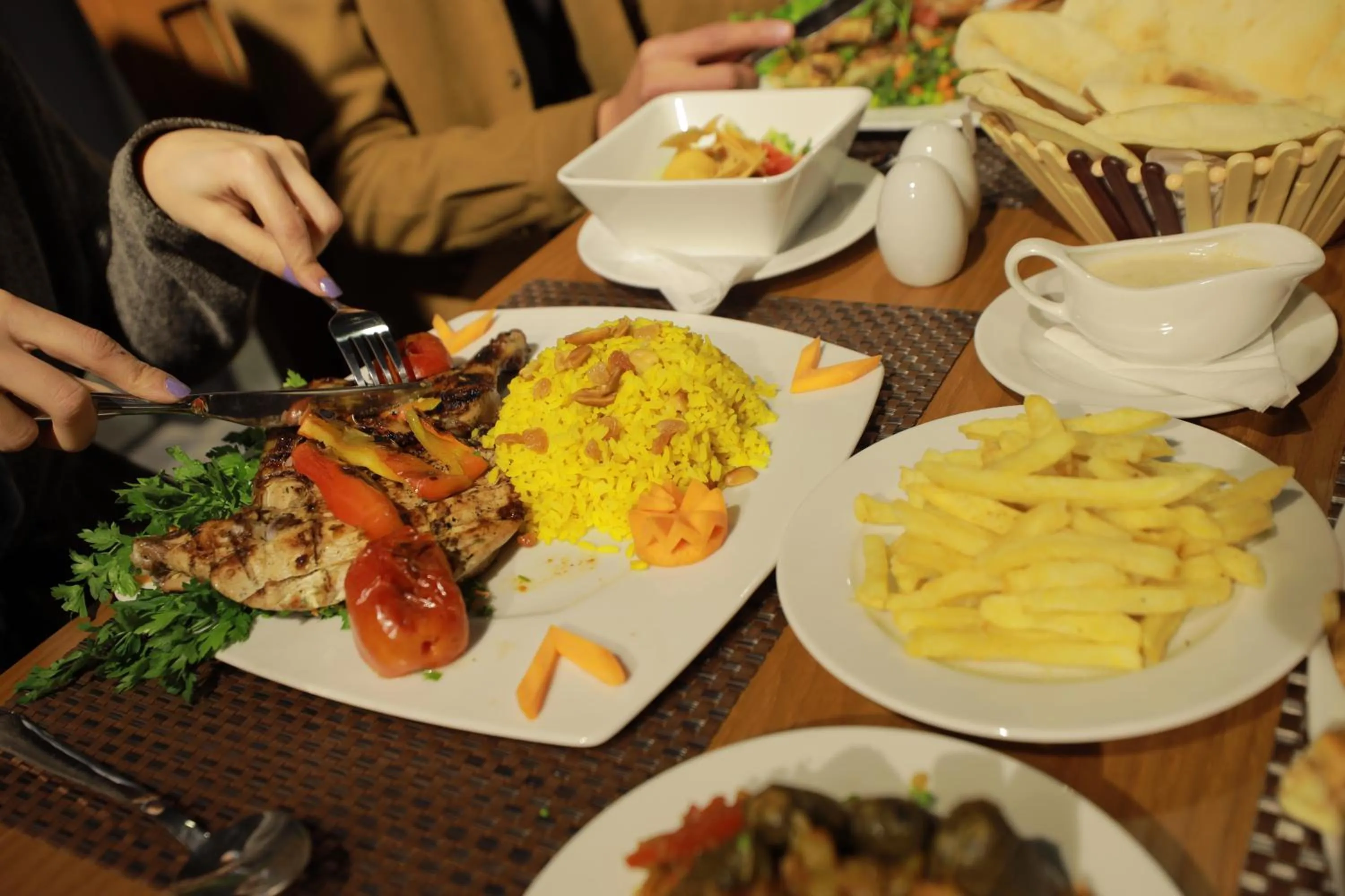 Lunch in Pyramid Front Hotel