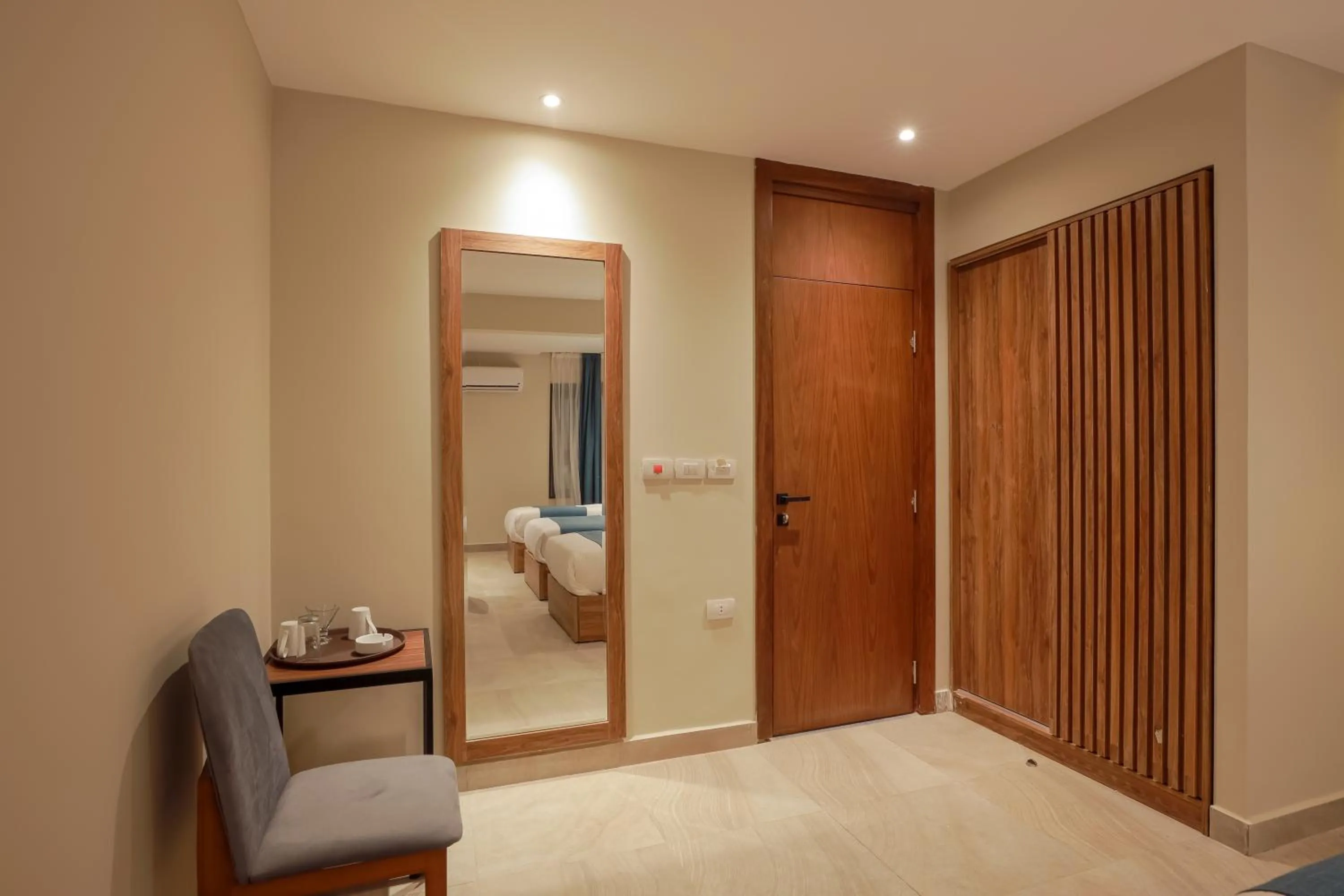 Bed in Pyramid Front Hotel