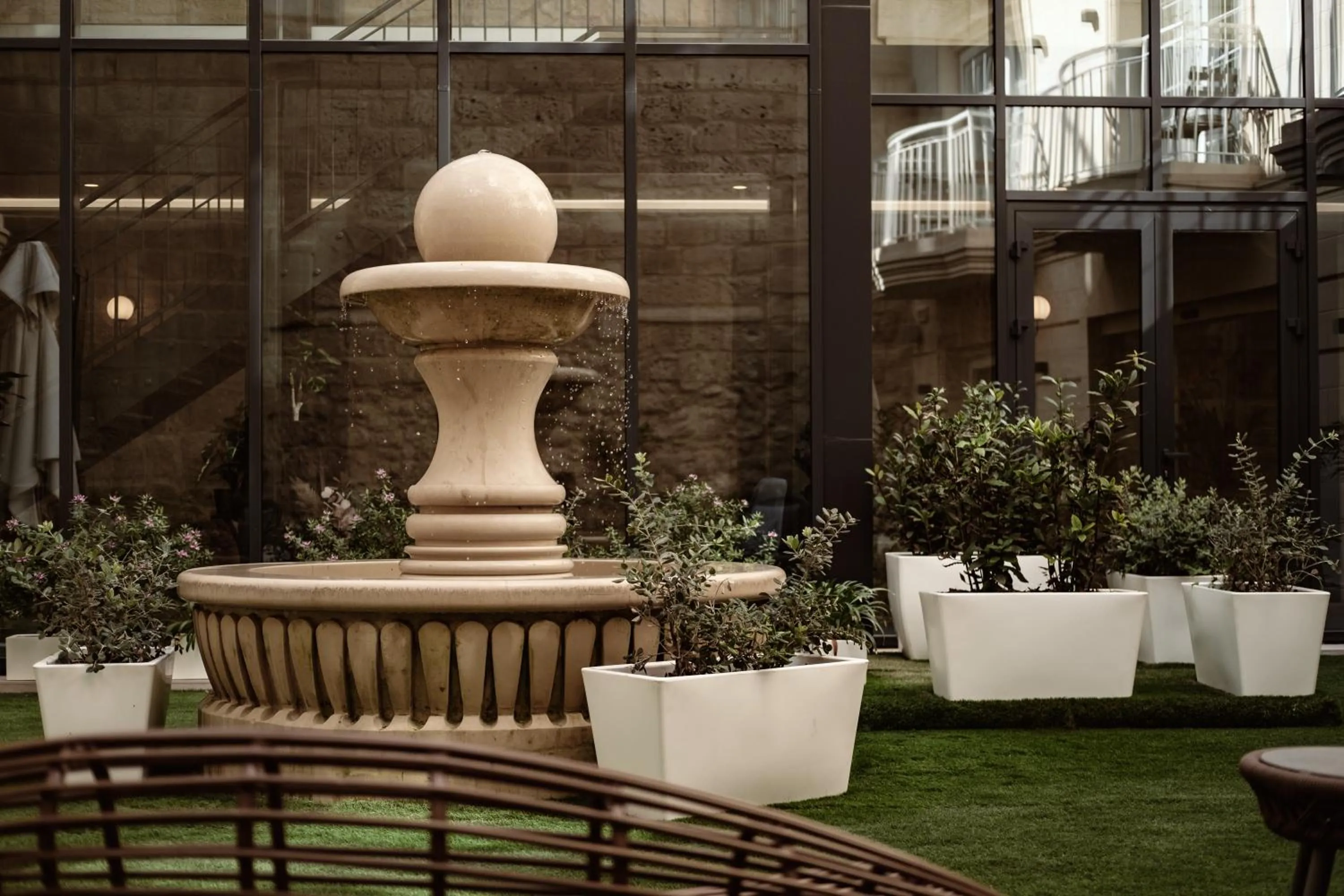 Inner courtyard view in Palazzo Castagna Boutique Hotel