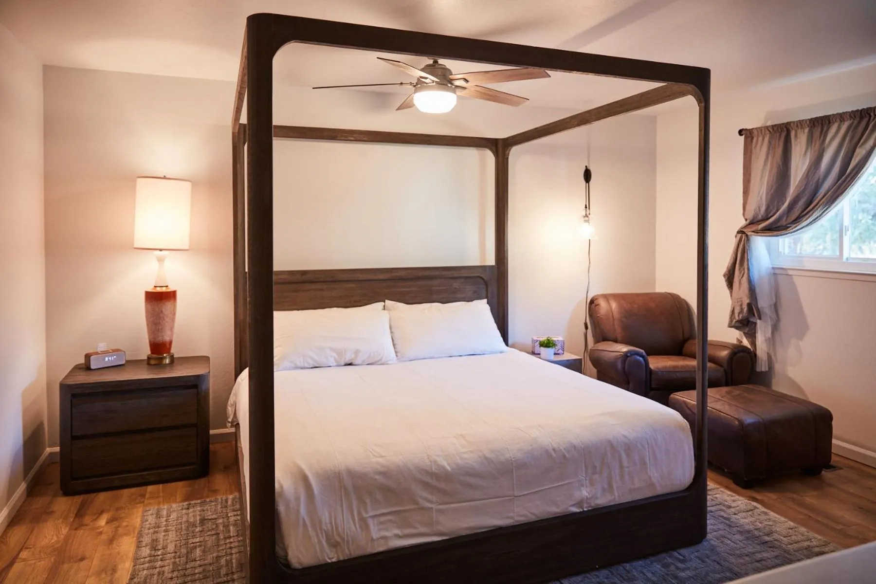 Bed in Bed and Barrel at Stonehouse Cellars