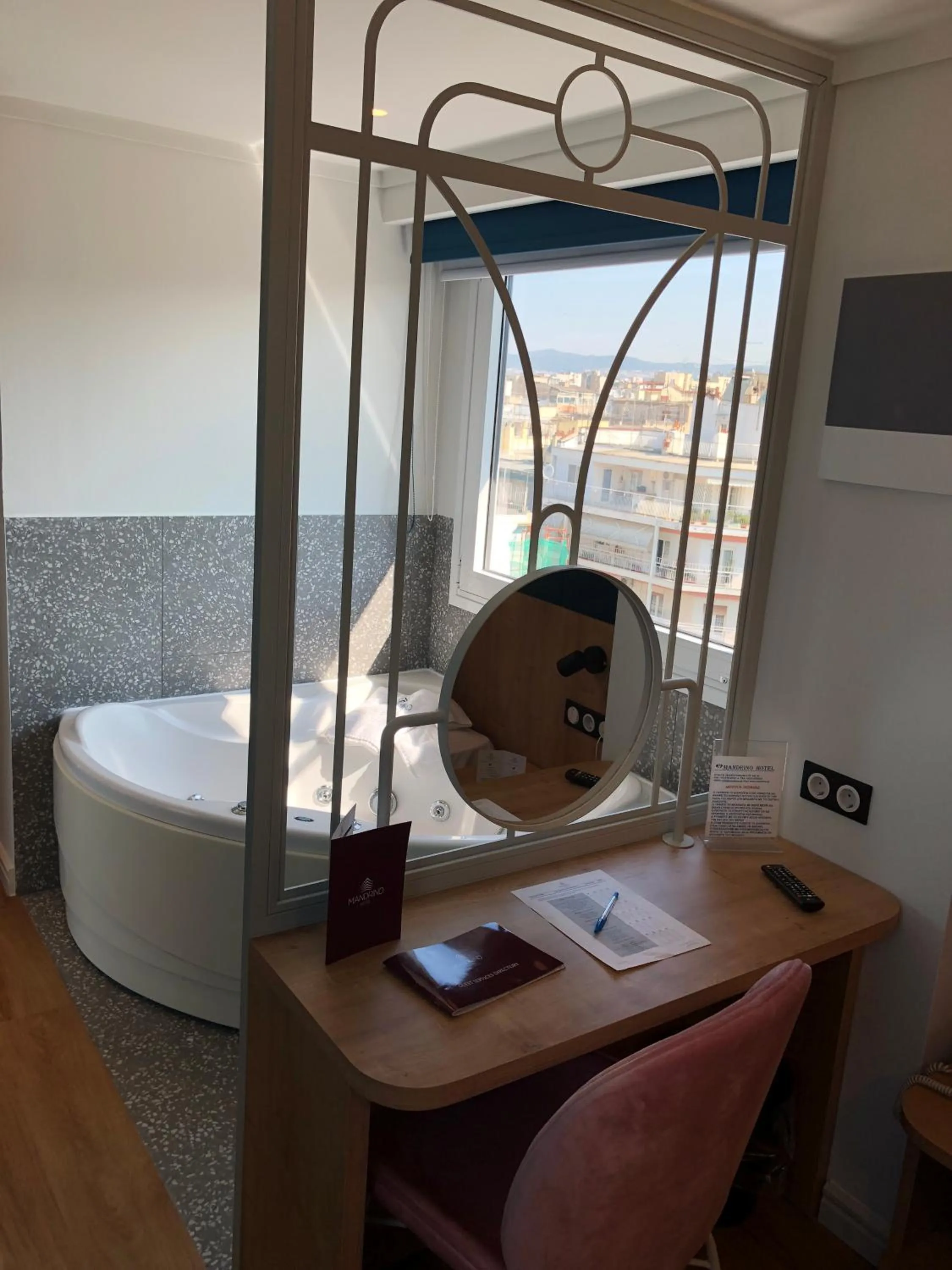 Decorative detail, Bed in Mandrino Hotel