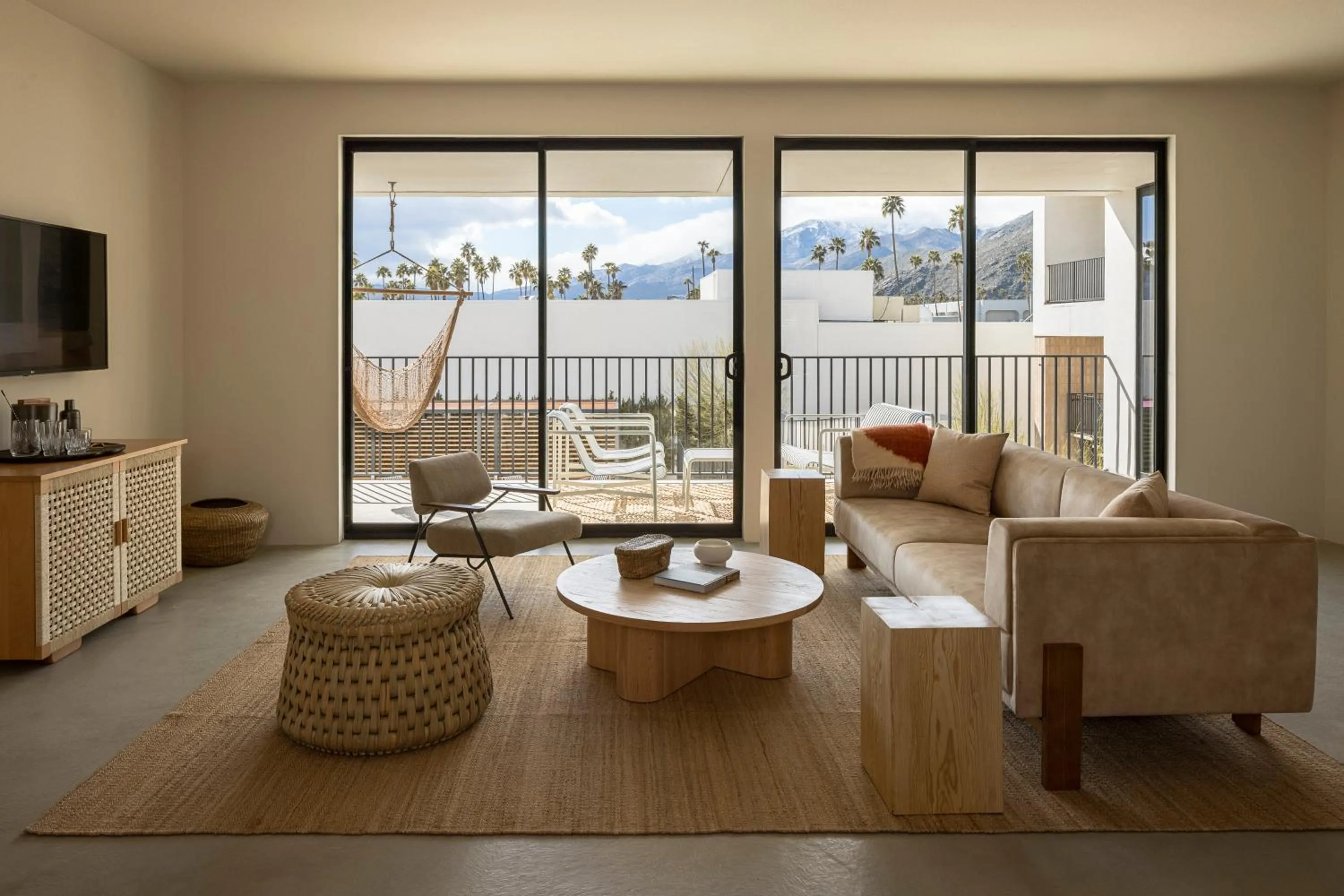 Living room in Drift Palm Springs, a Member of Design Hotels