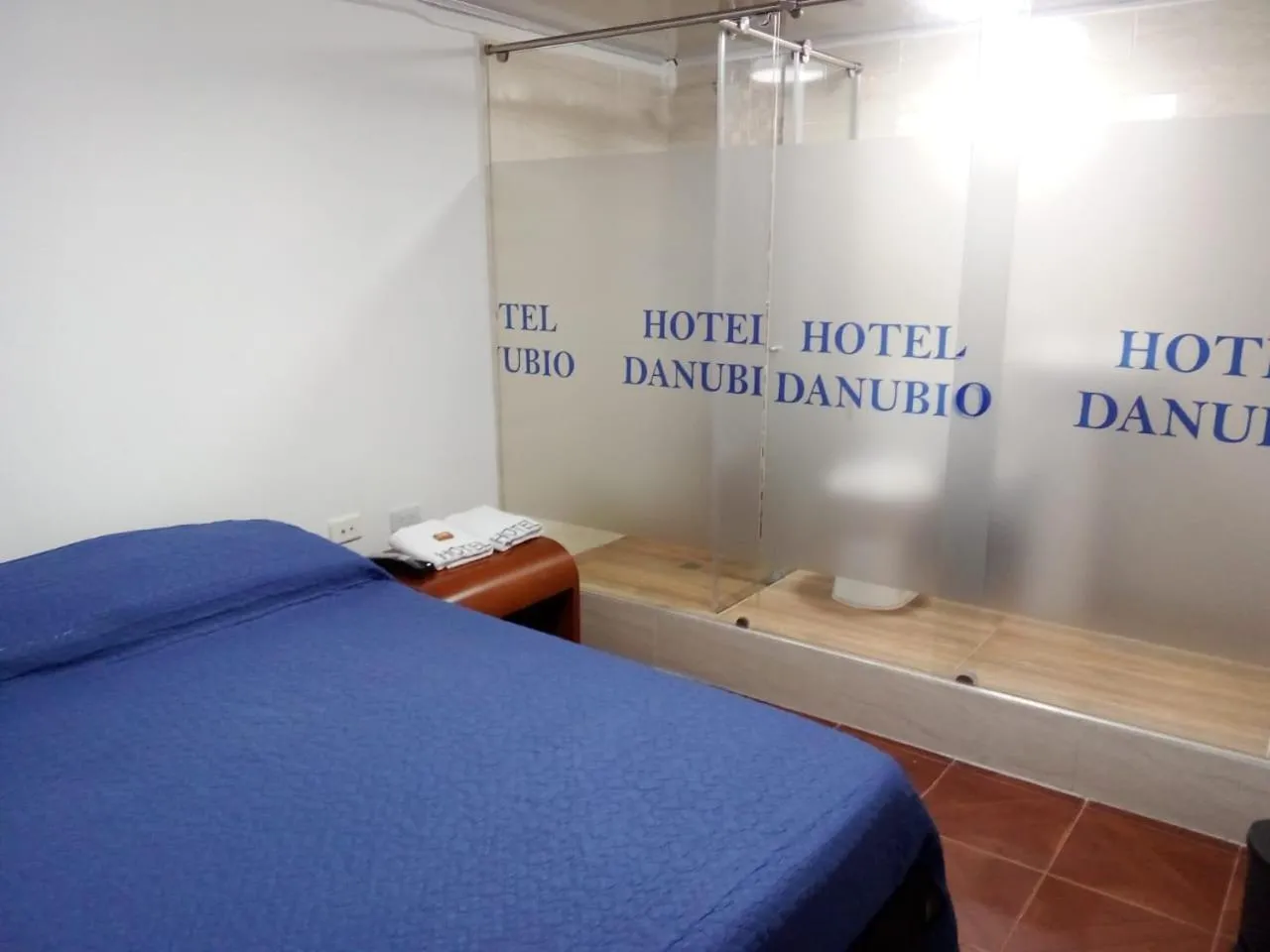 Bathroom, Bed in HOTEL DANUBIO