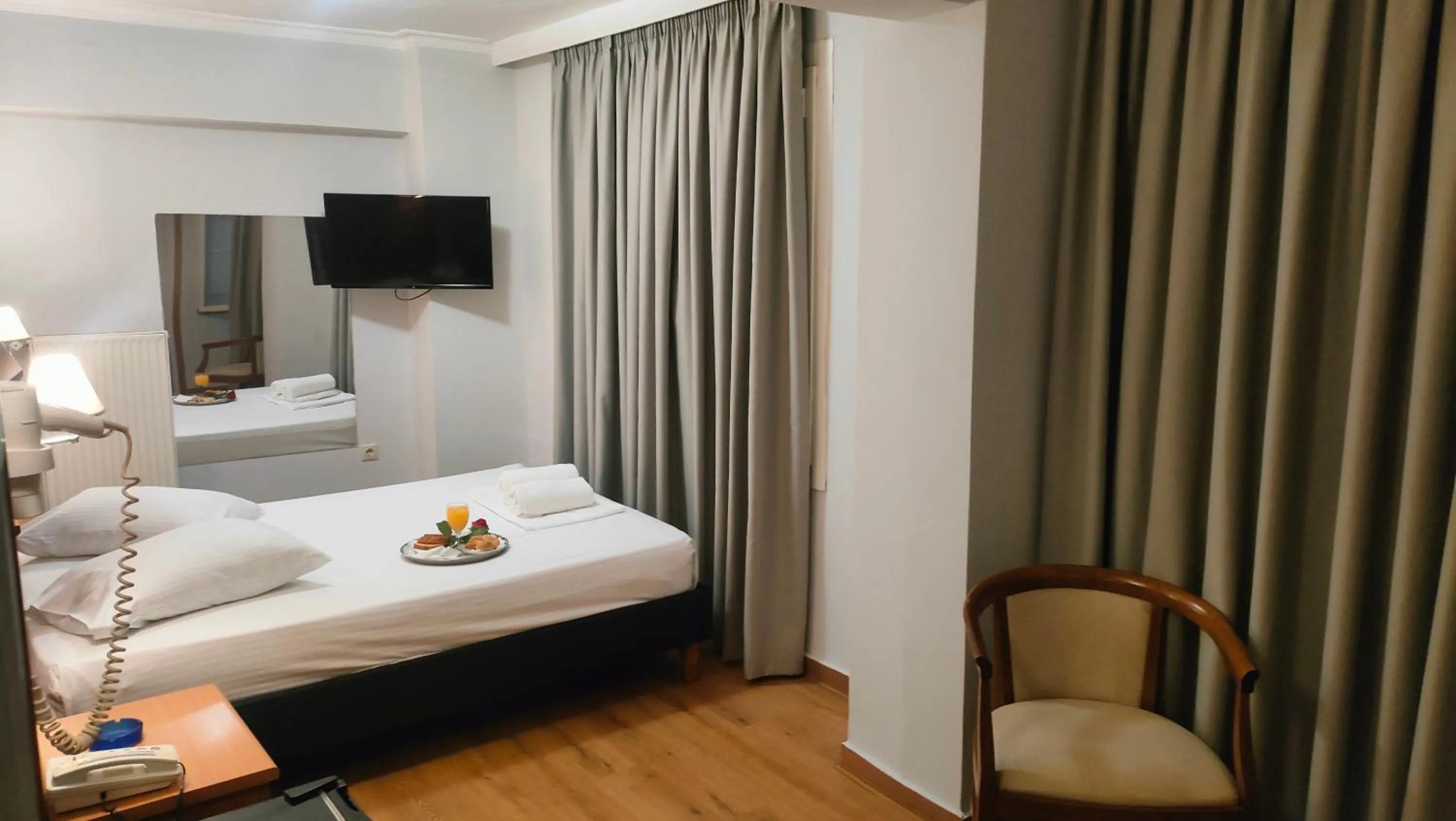 Bed in Athens City Hotel