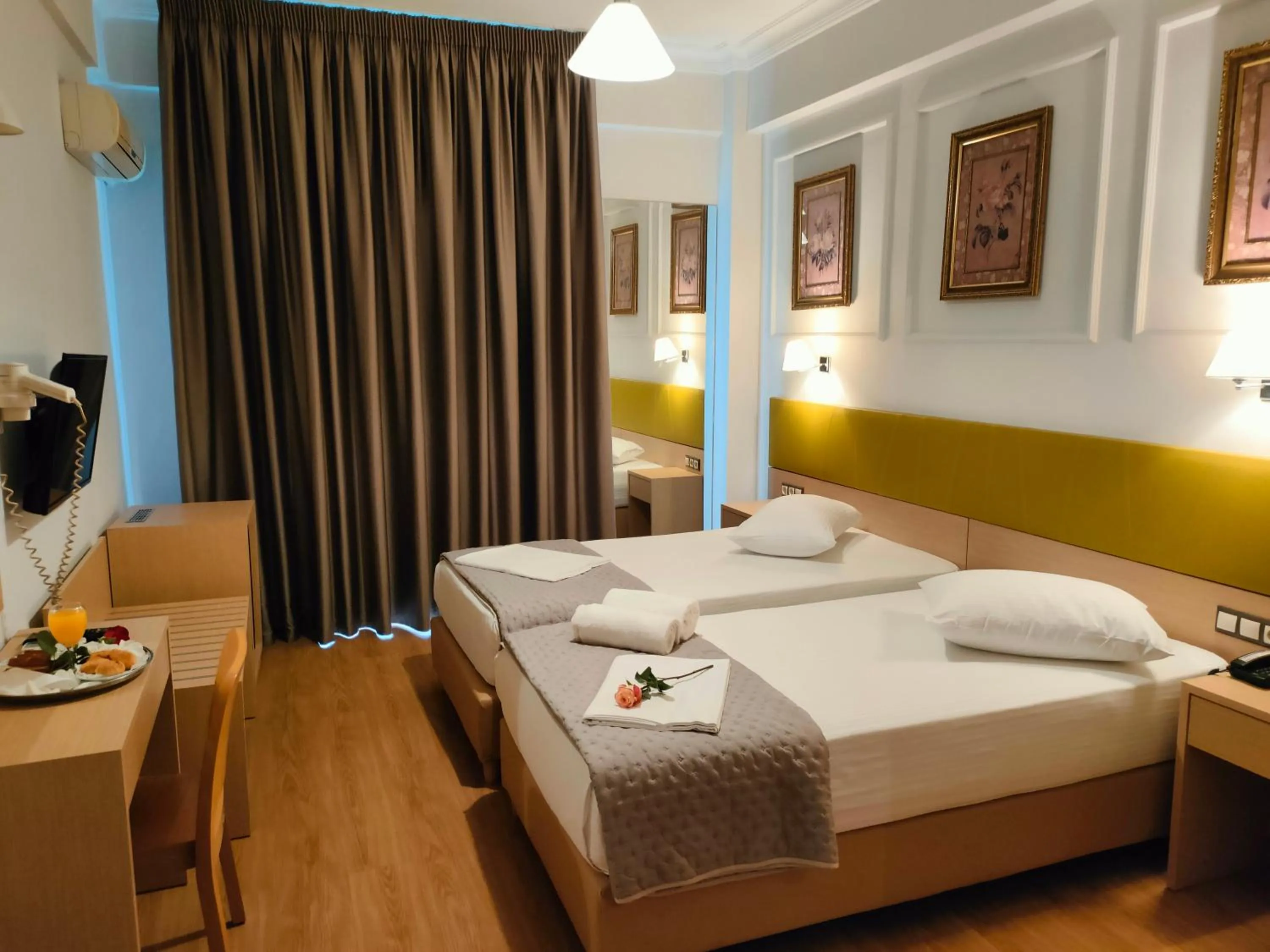 Bed in Athens City Hotel