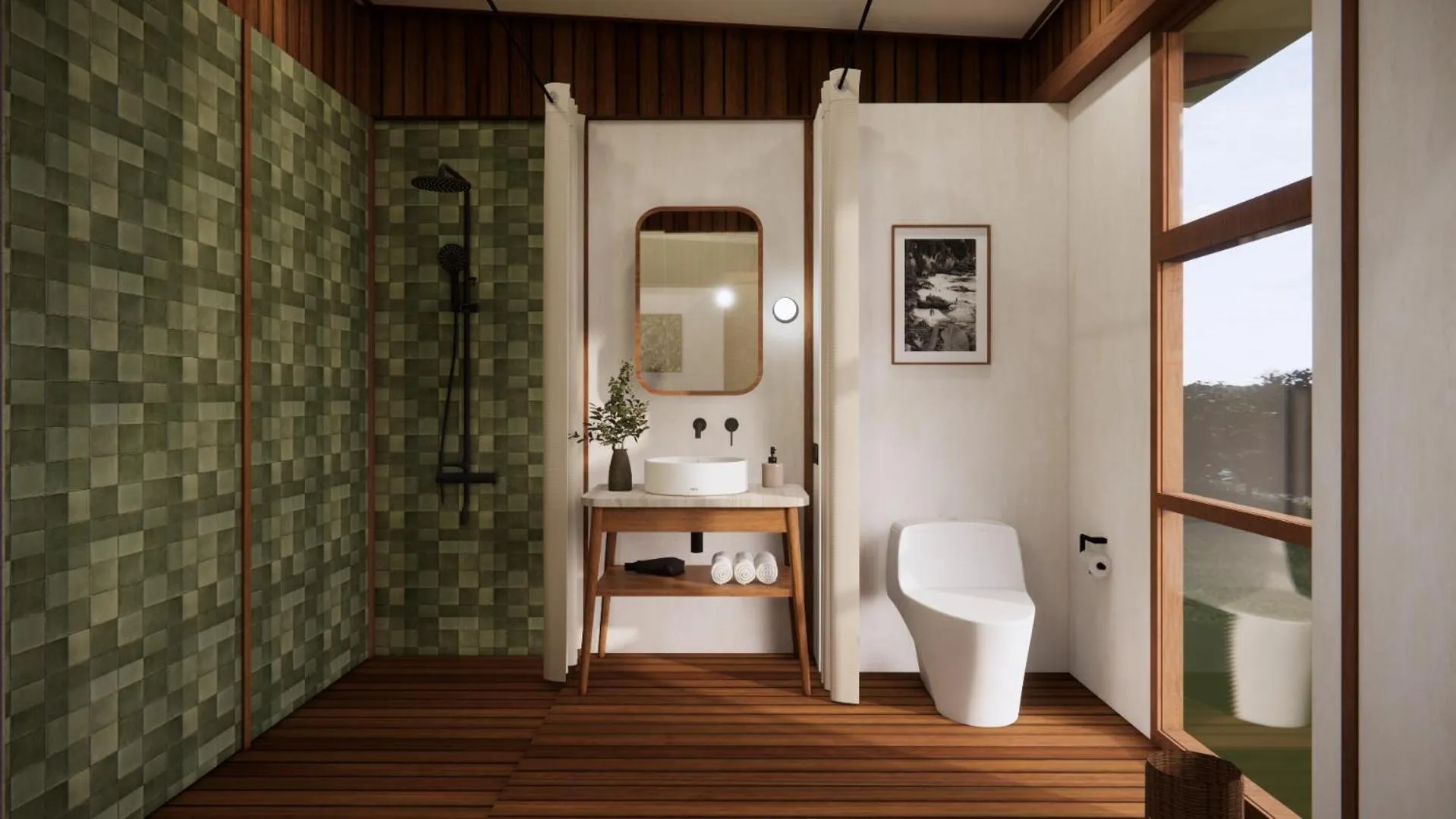 Bathroom in Grün Uluwatu