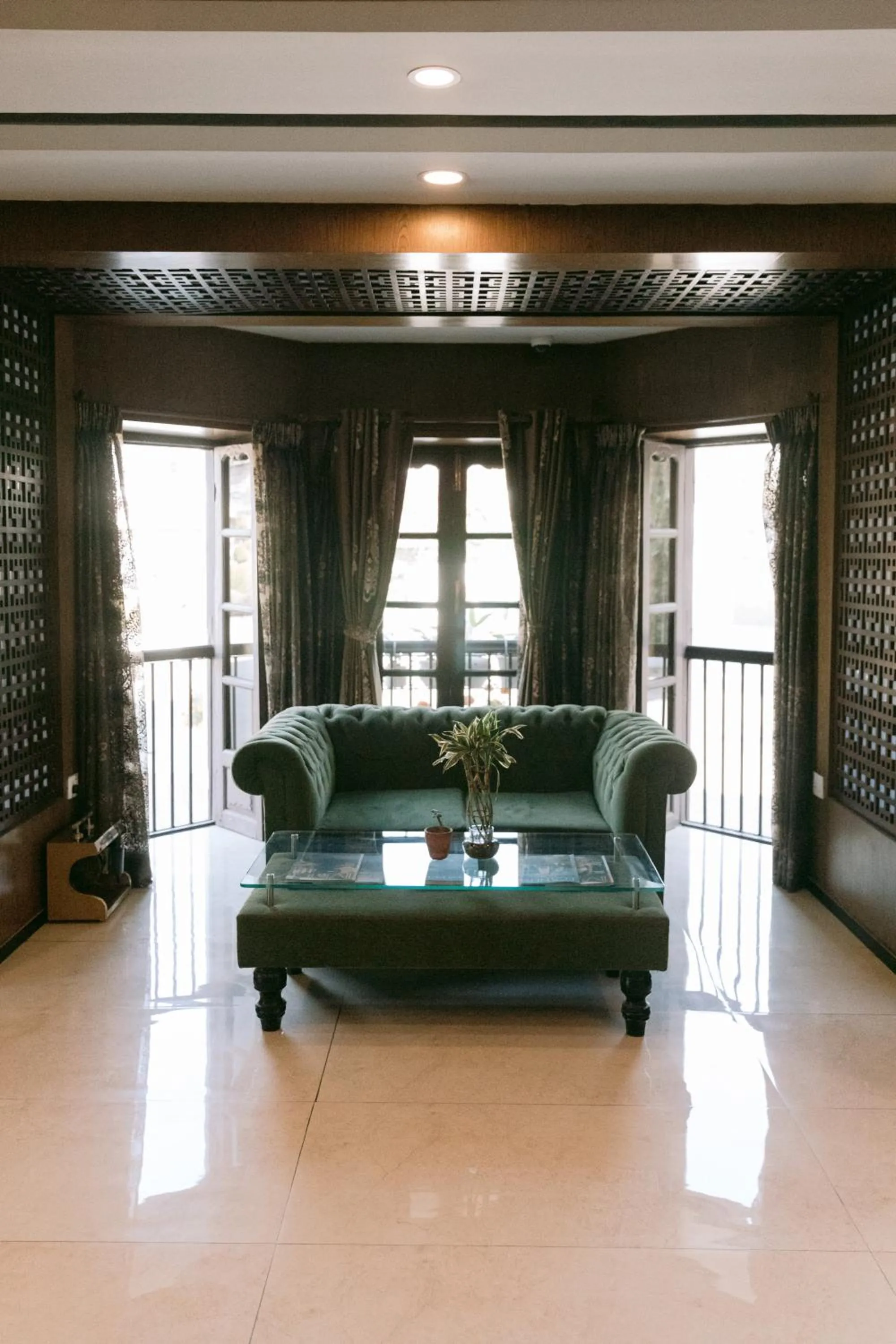 Seating area in Aranya Boutique Hotel
