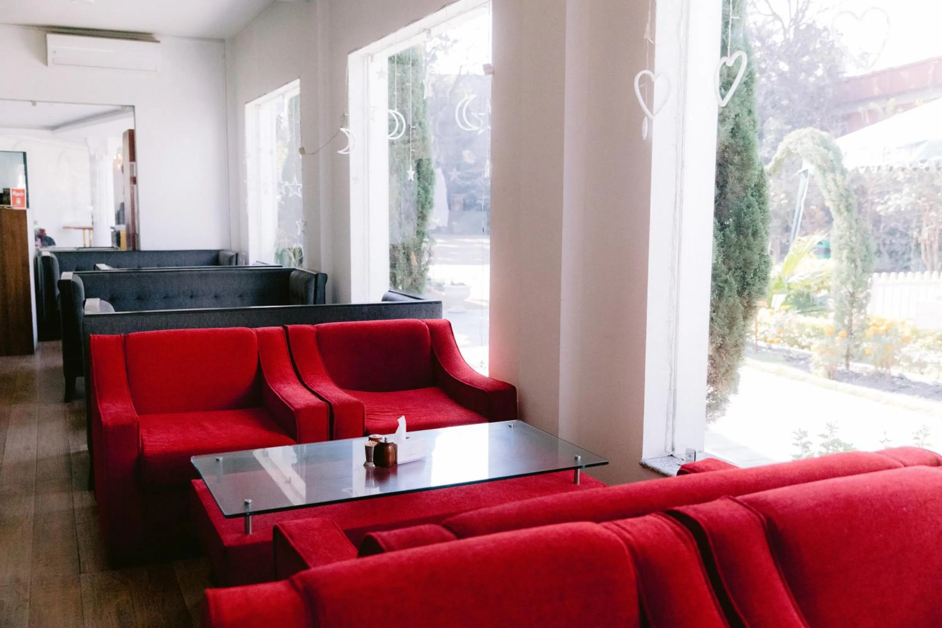 Seating area in Aranya Boutique Hotel