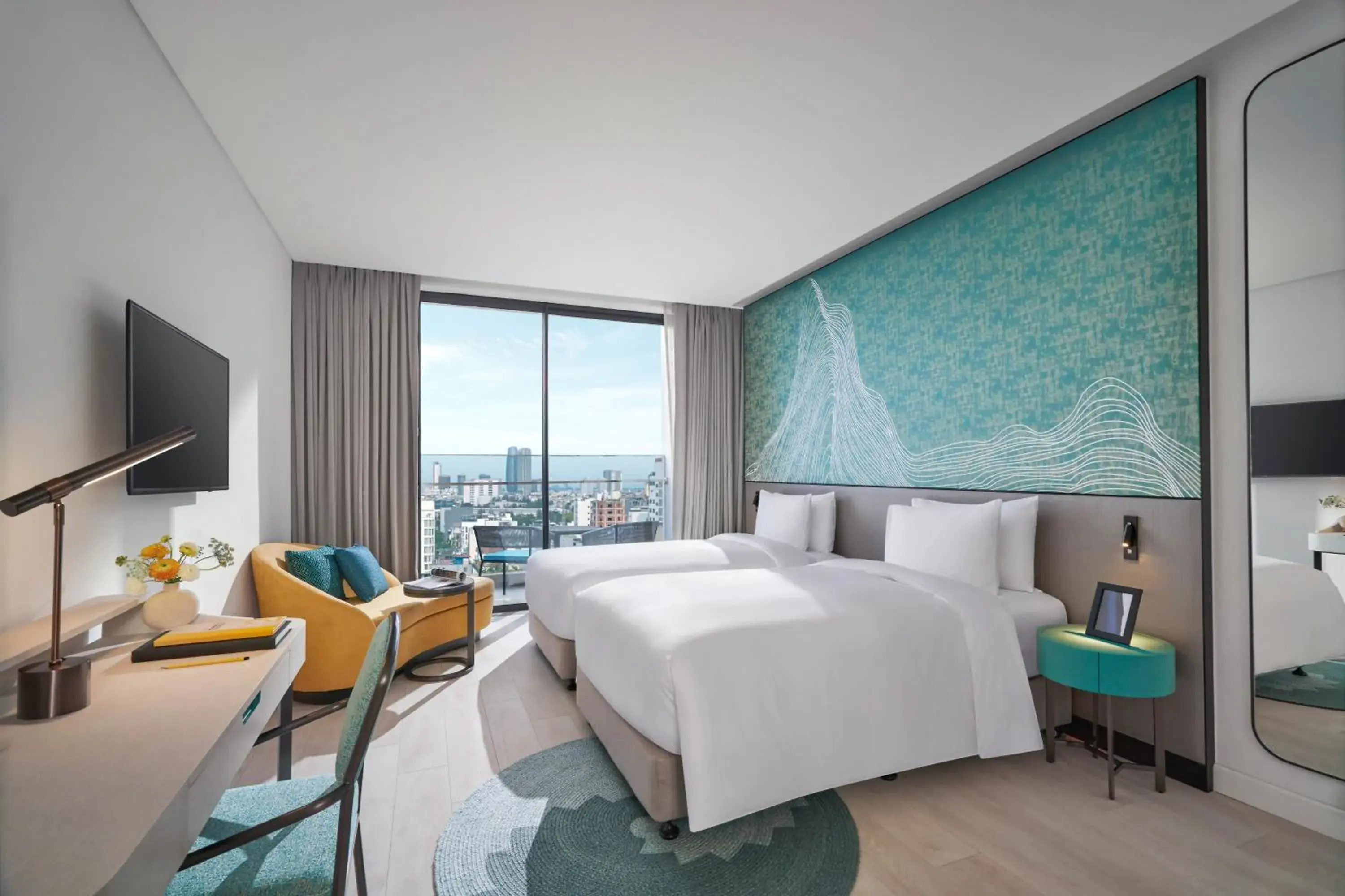 Deluxe City View Twin Room with Balcony in voco Ma Belle Danang by IHG Deluxe City View Twin Room with Balcony in voco Ma Belle Danang by IHG