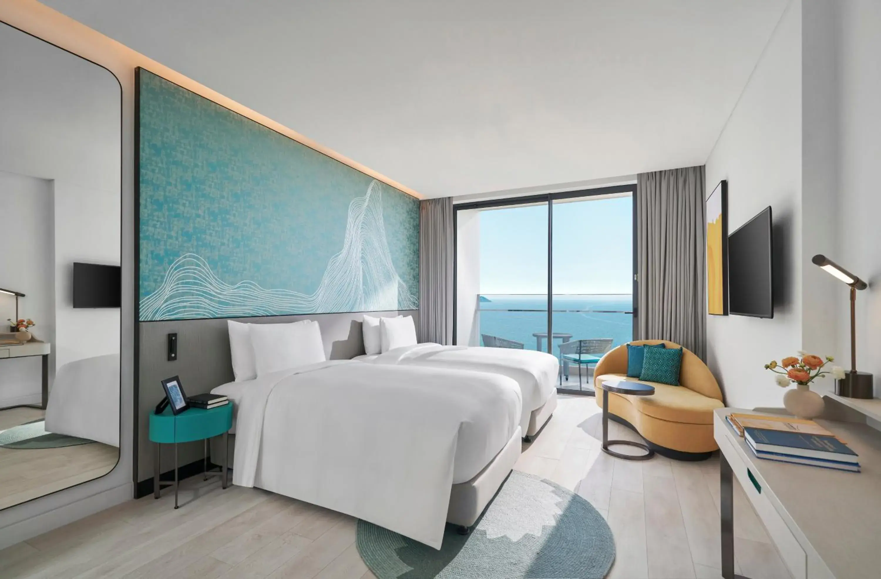 Deluxe Seaview Twin Room with Balcony in voco Ma Belle Danang by IHG Deluxe Seaview Twin Room with Balcony in voco Ma Belle Danang by IHG