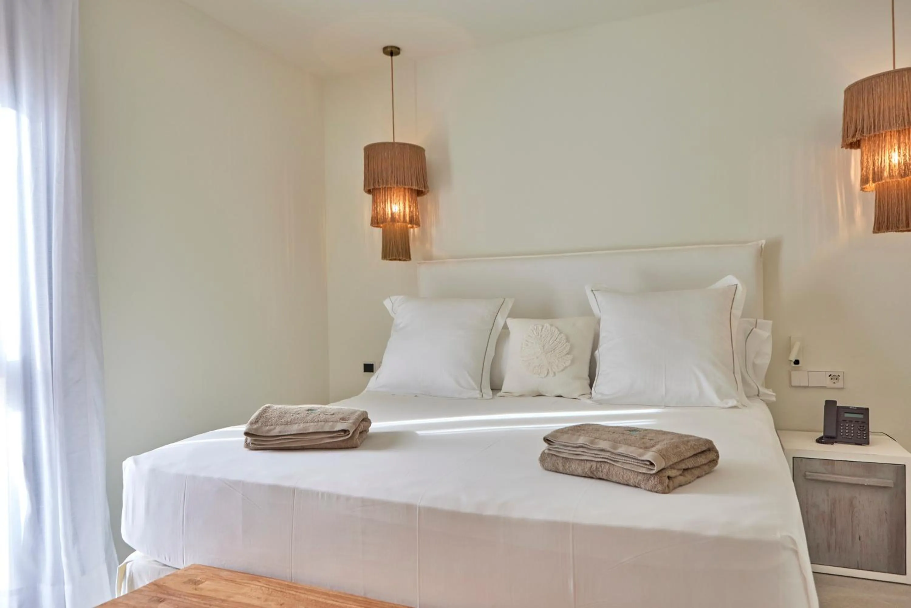 Bedroom, Bed in Mar Suites Formentera by Universal Beach Hotels
