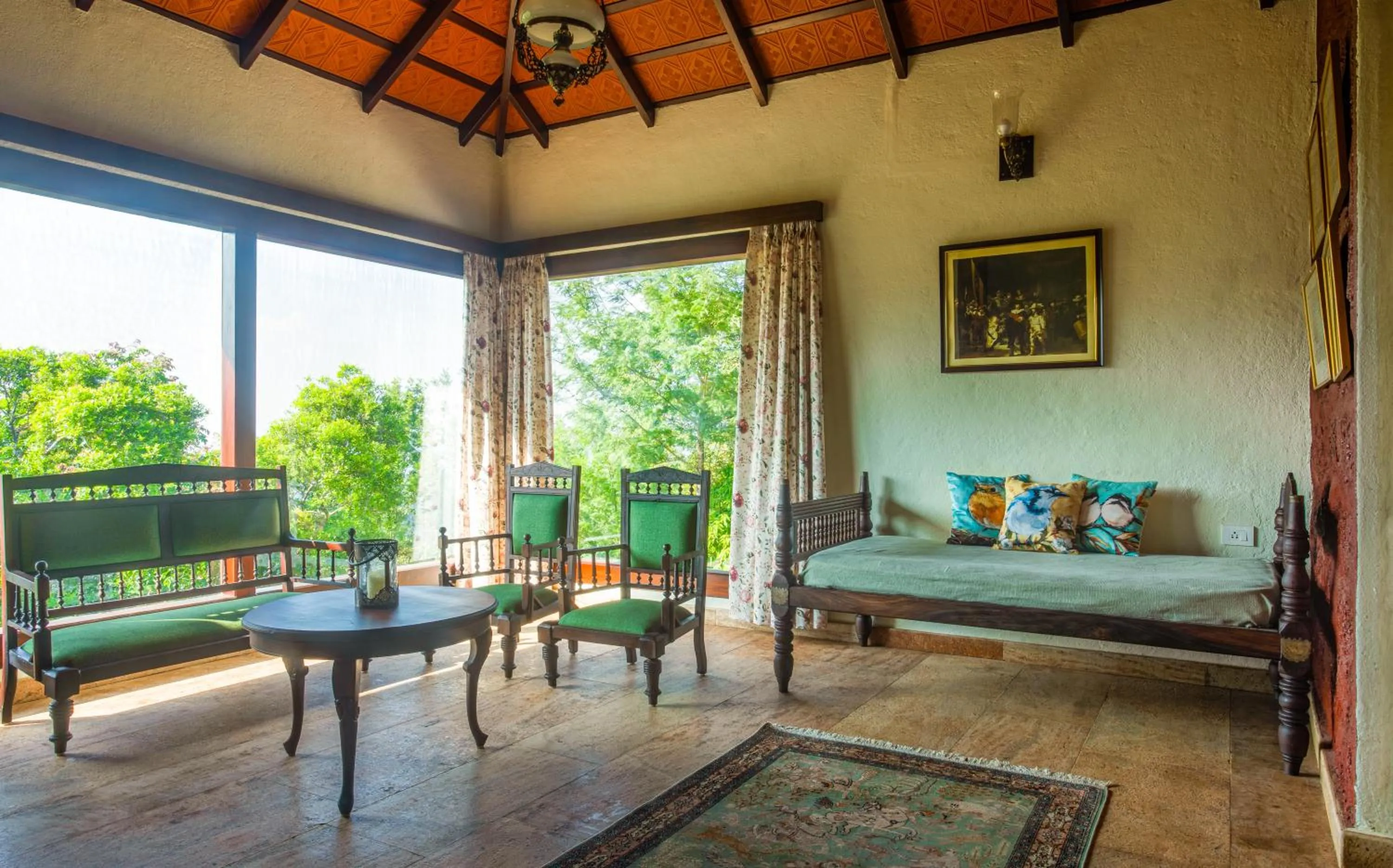 Seating area in Villa Urvinkhan Resorts Chikmagalur