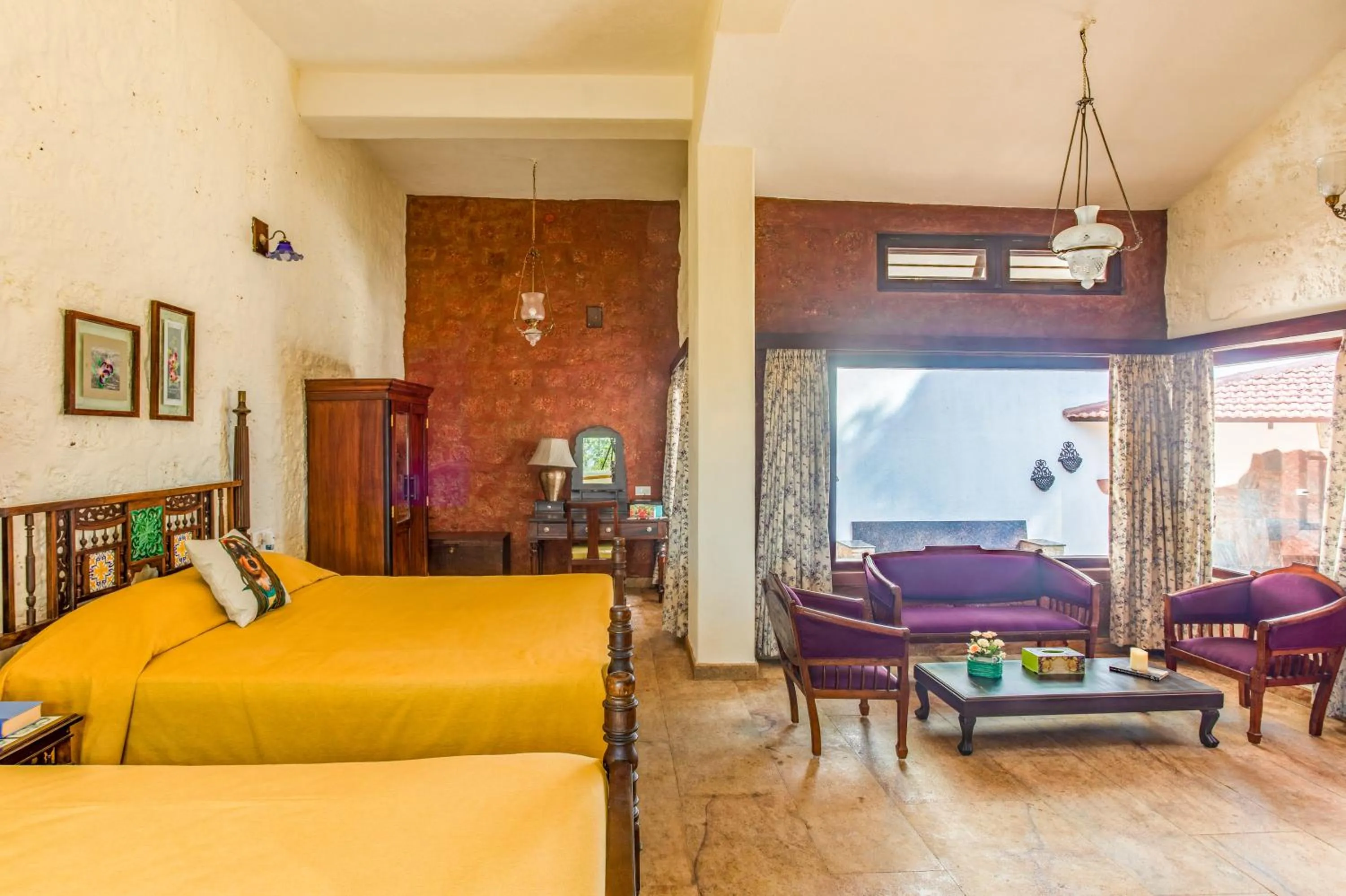 Bedroom, Bed in Villa Urvinkhan Resorts Chikmagalur