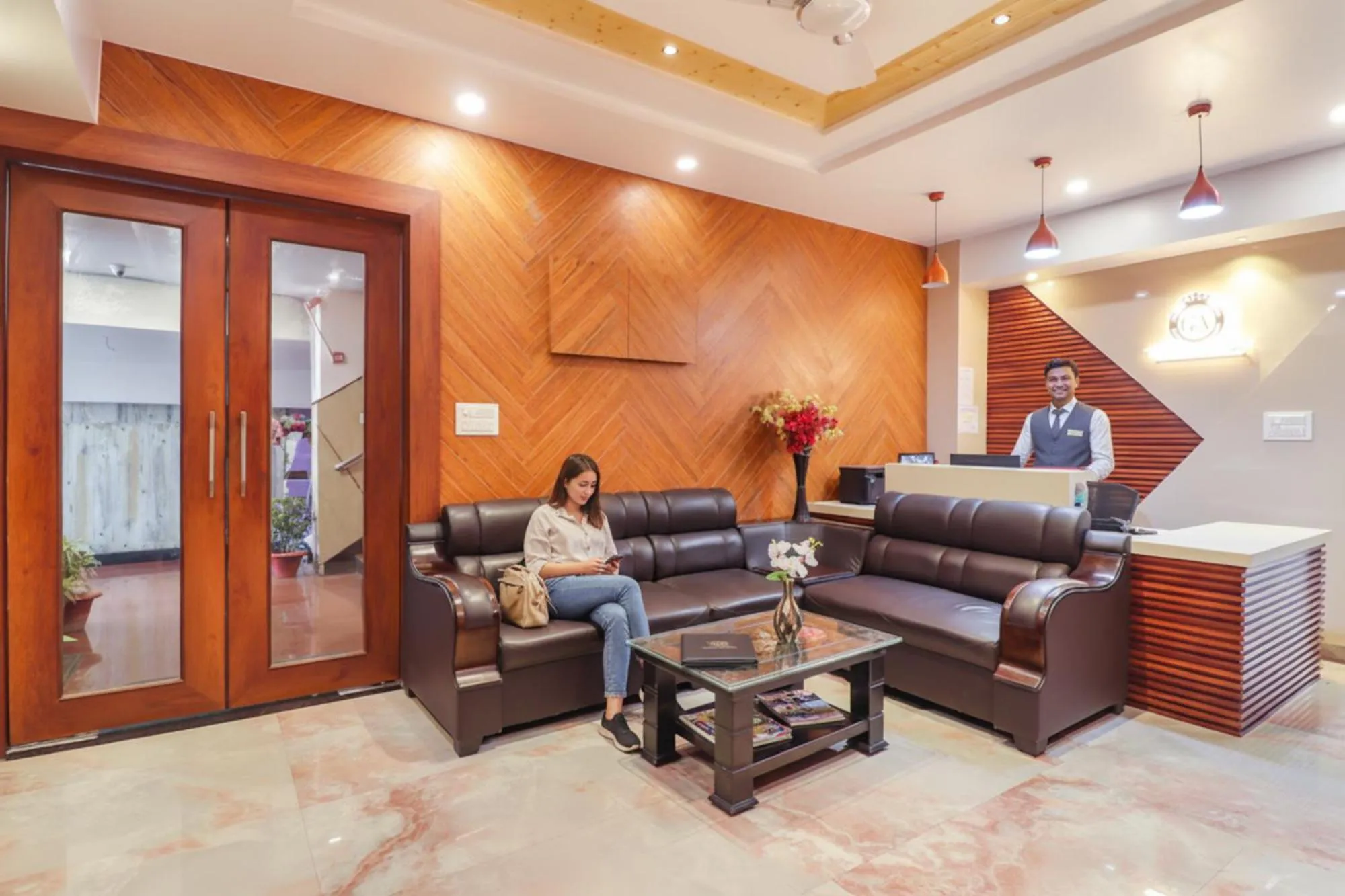 Lobby or reception in FabHotel Grand Arya