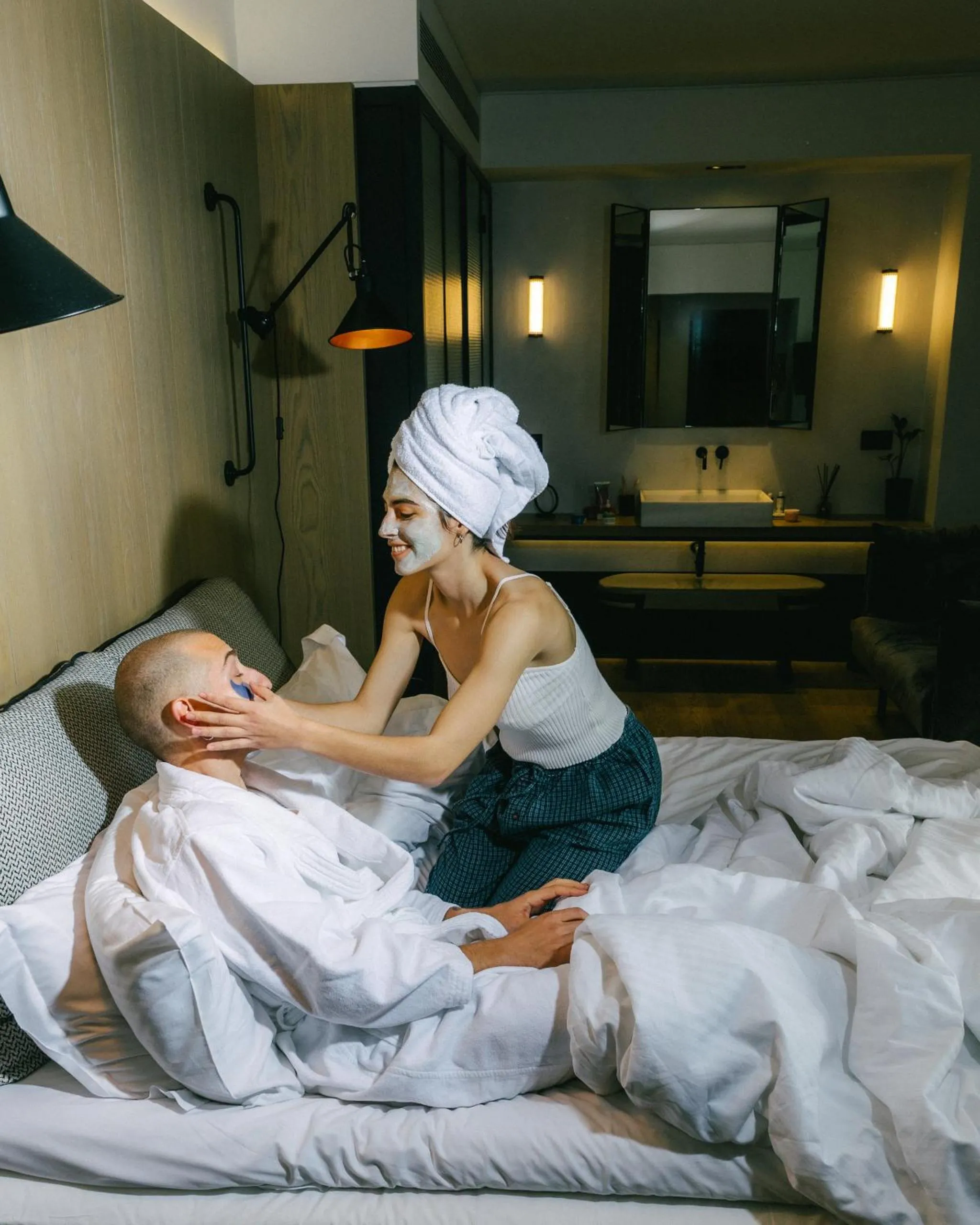 Bed in Niki Athens Hotel