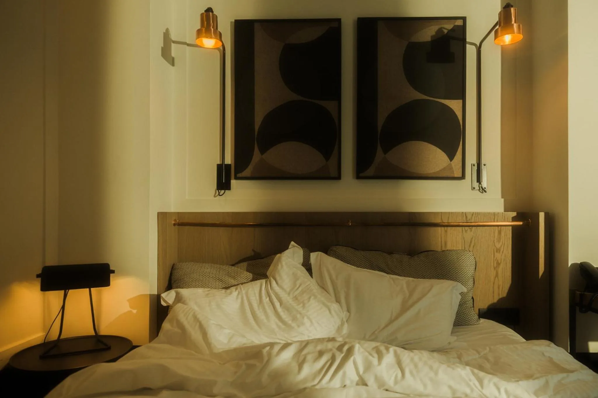 Bed in Niki Athens Hotel