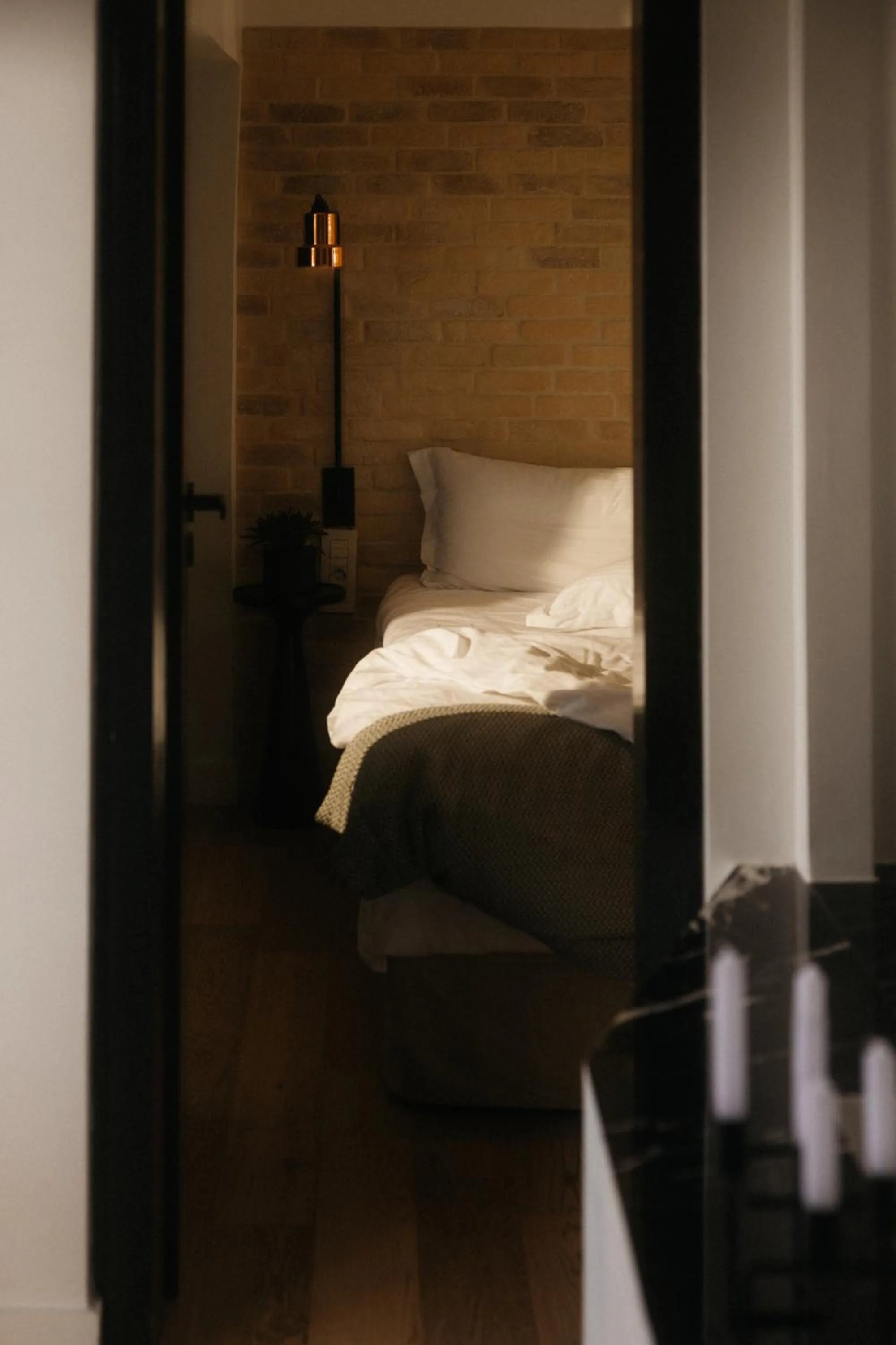 Bed in Niki Athens Hotel