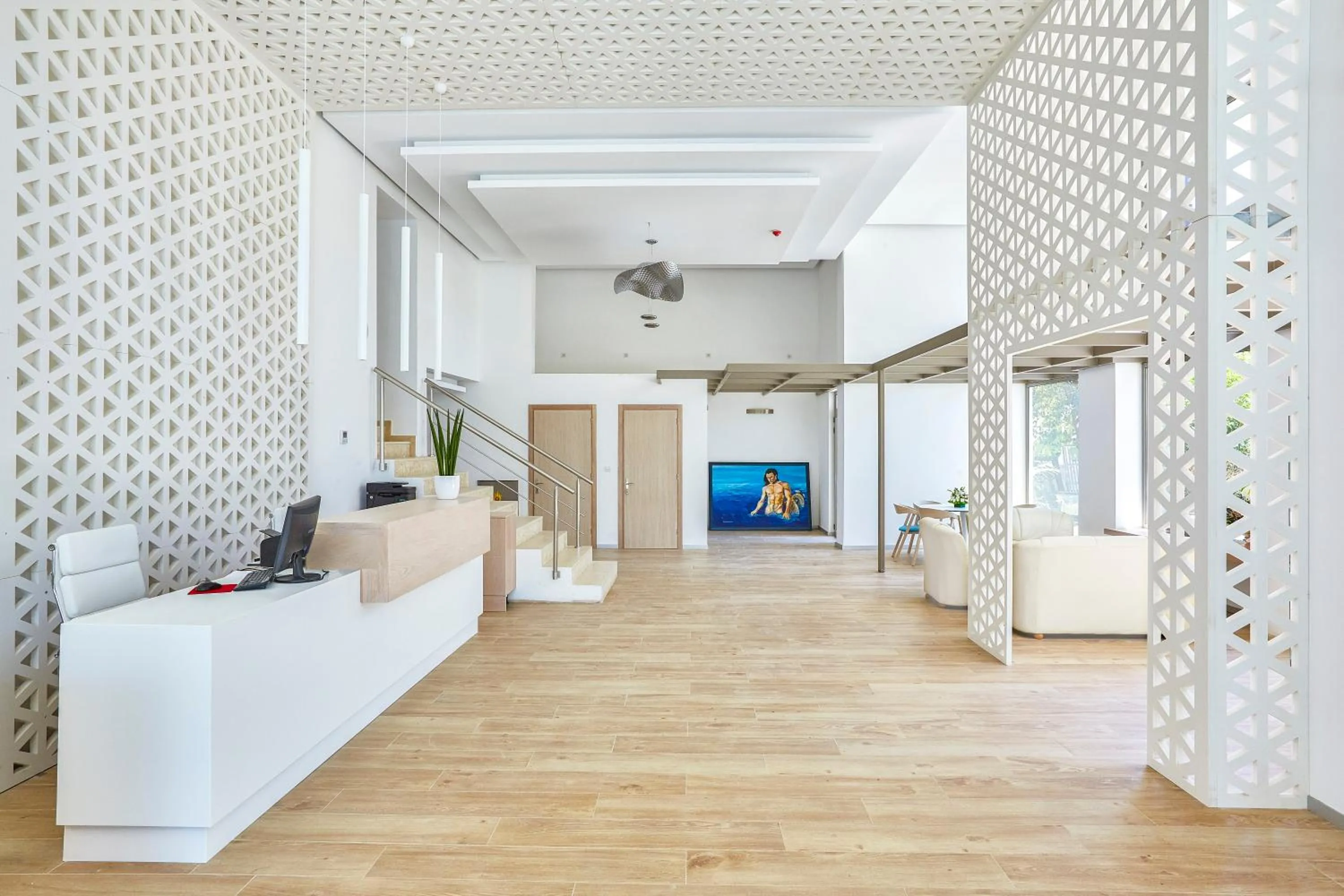 Lobby or reception, Bed in Triton Boutique Hotel