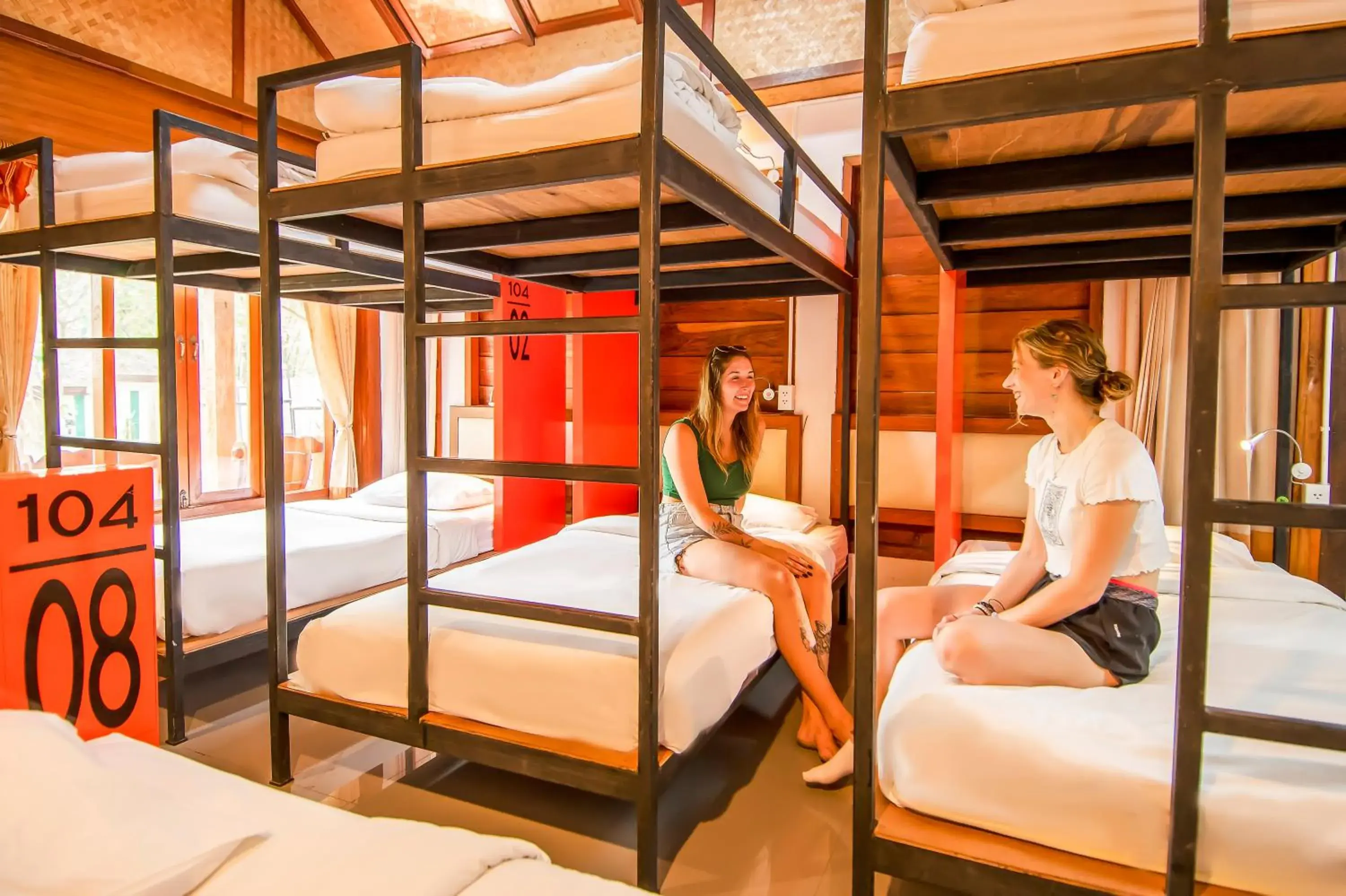 Bunk Bed in Female Dormitory Room in Mad Monkey Pai Bunk Bed in Female Dormitory Room in Mad Monkey Pai