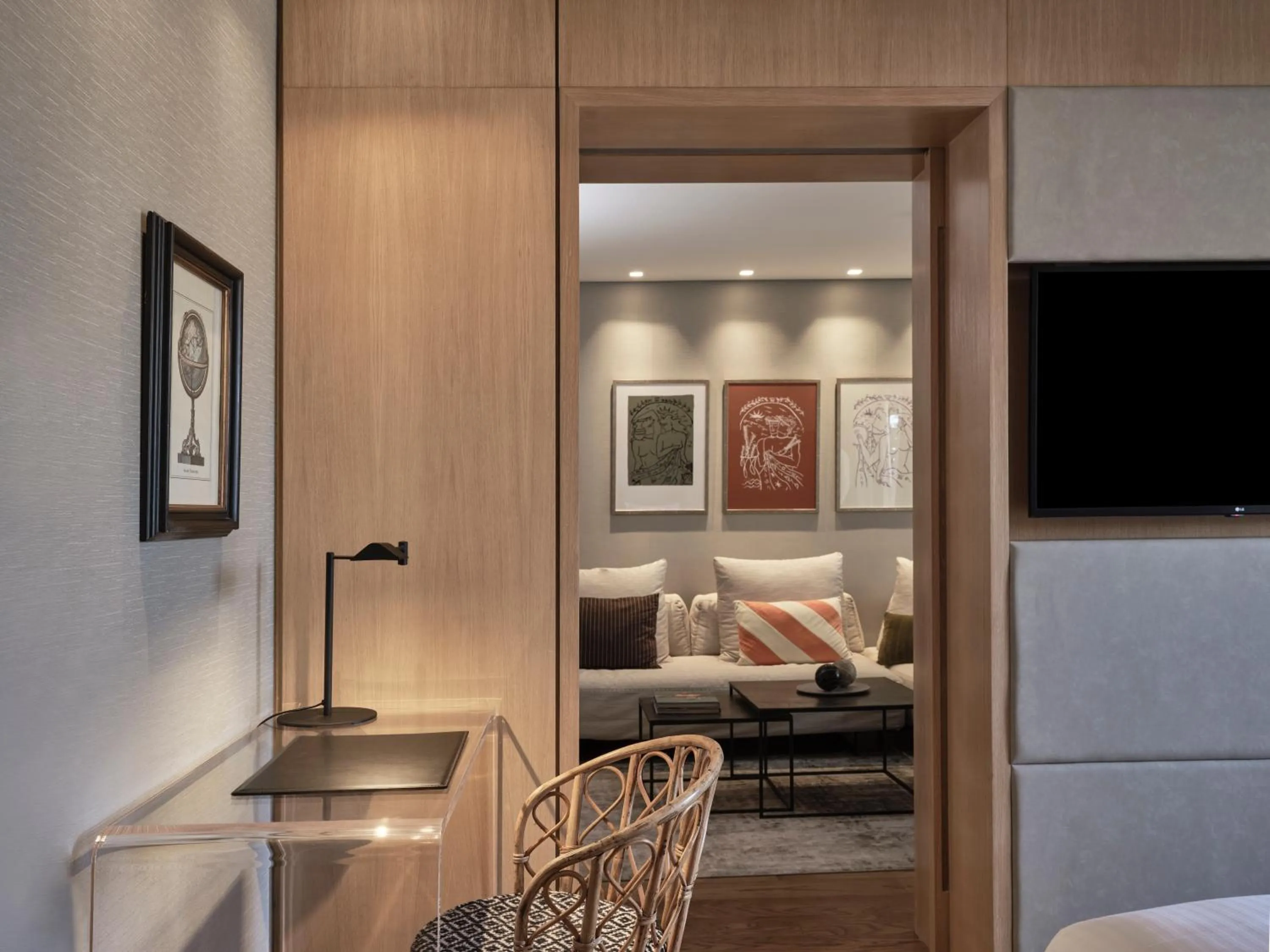 Bedroom in Sea View Cityscape Hotel