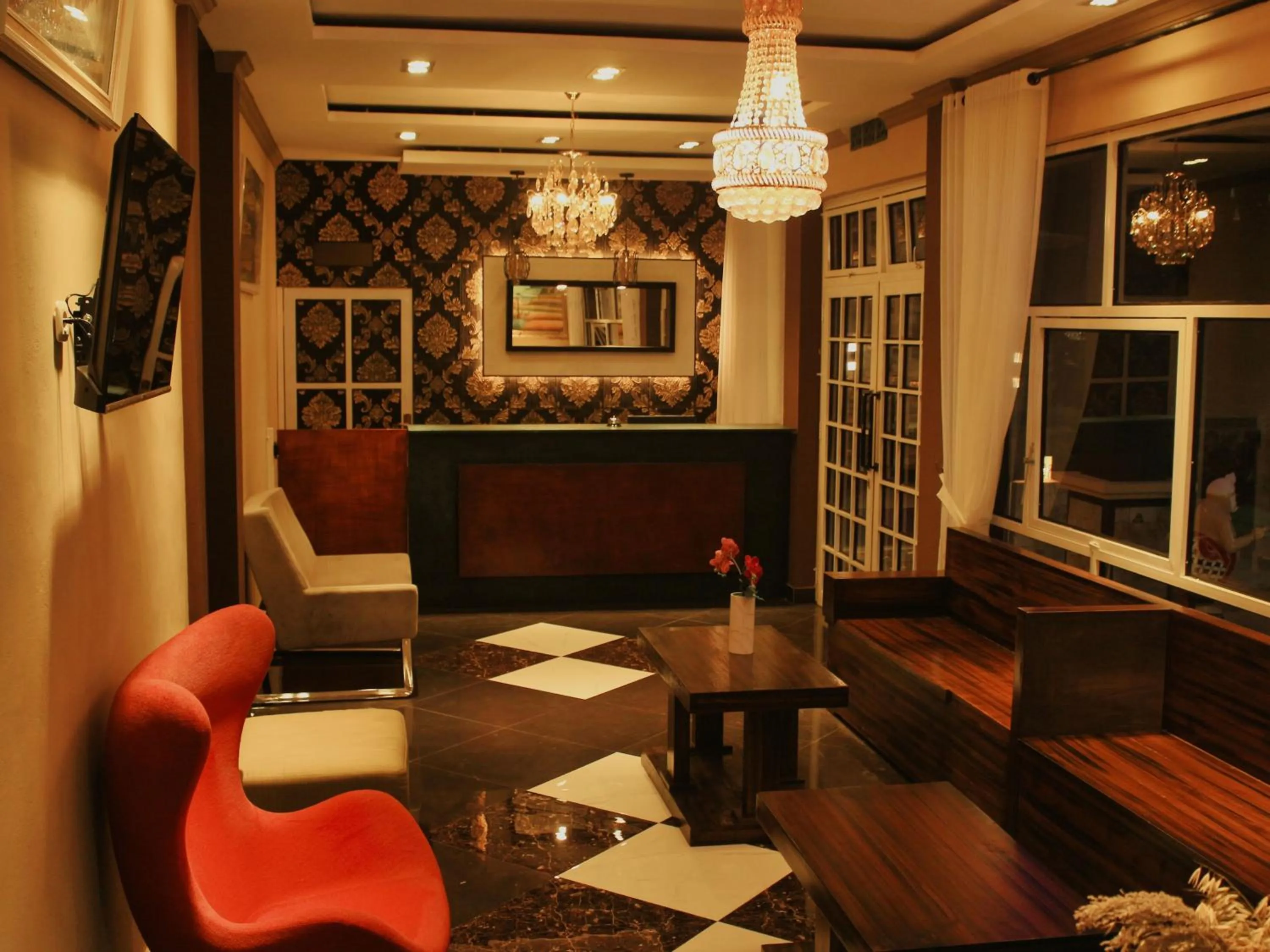 Seating area in Tree Love Temanggung Hotel