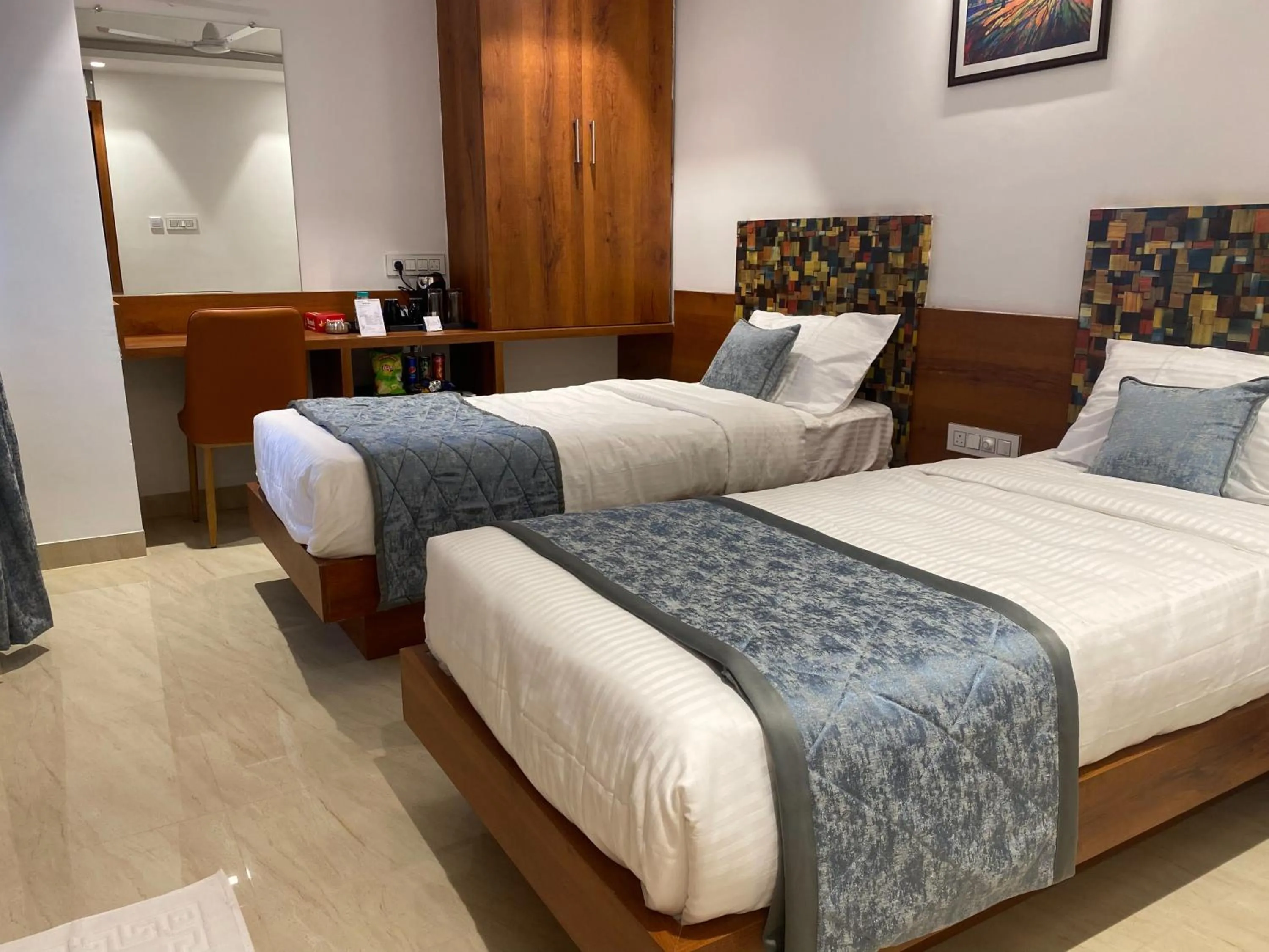 Bed in The Urban Hive Hotel