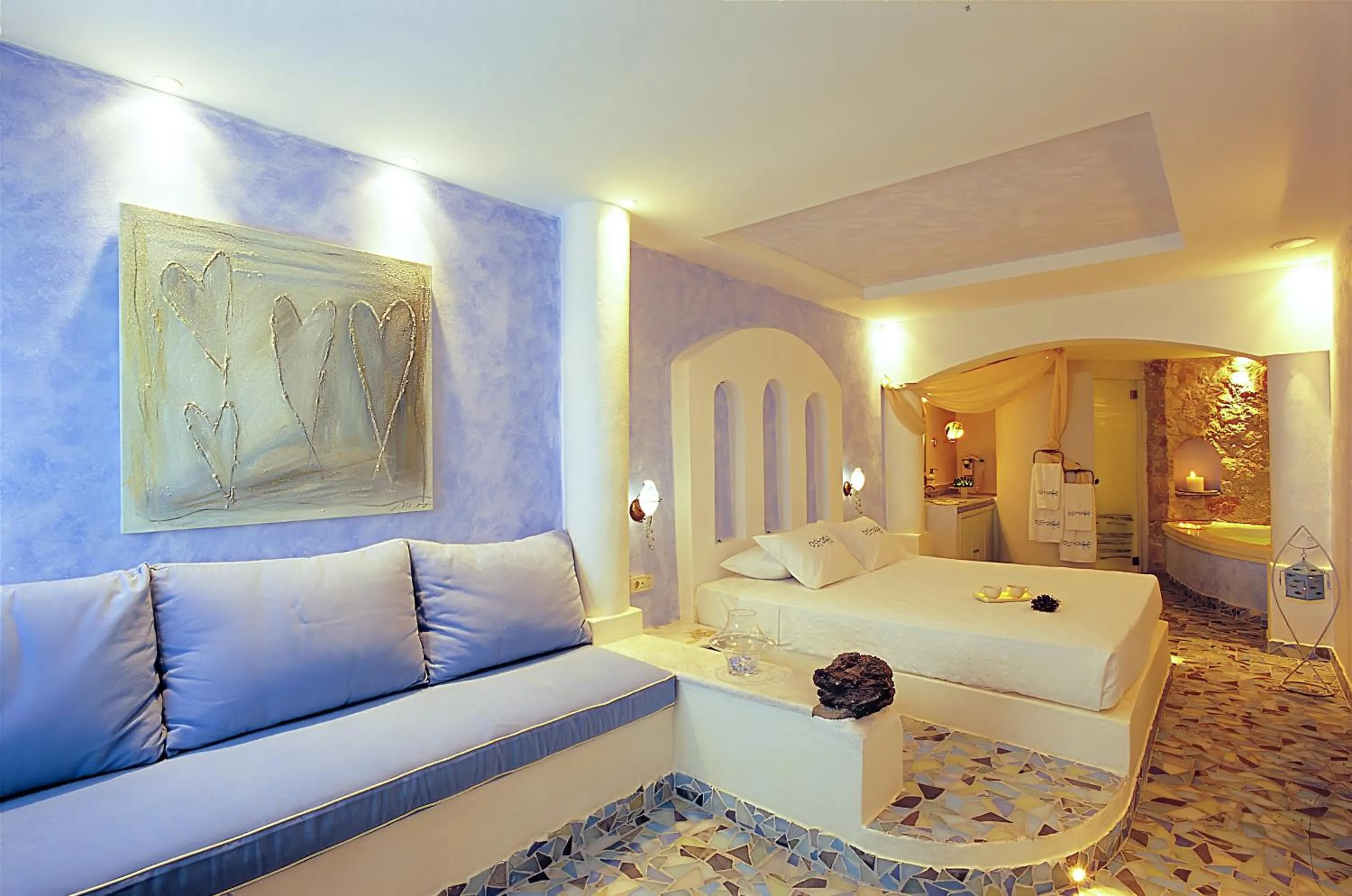 Bed in Astarte Suites