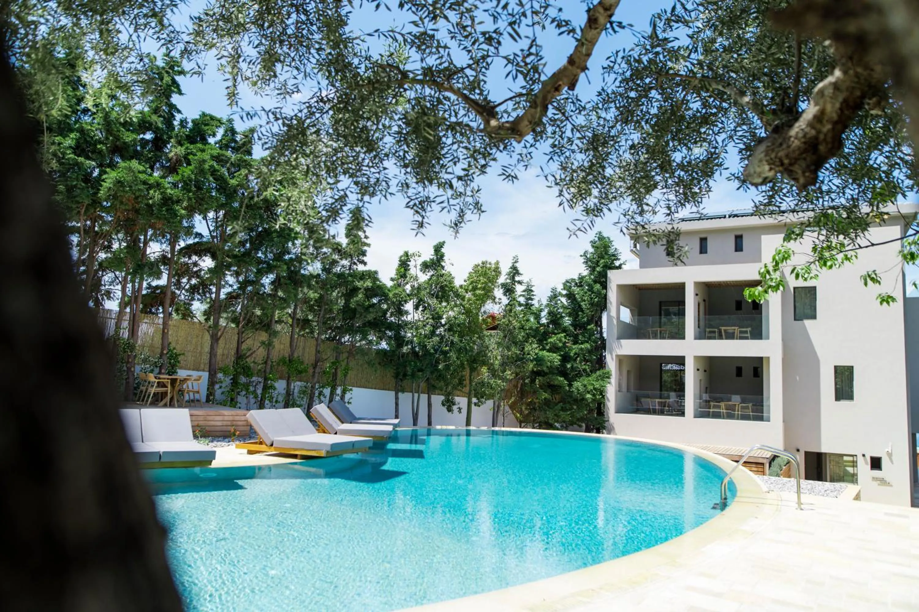 Pool view in Alissachni SeaSide Hotel
