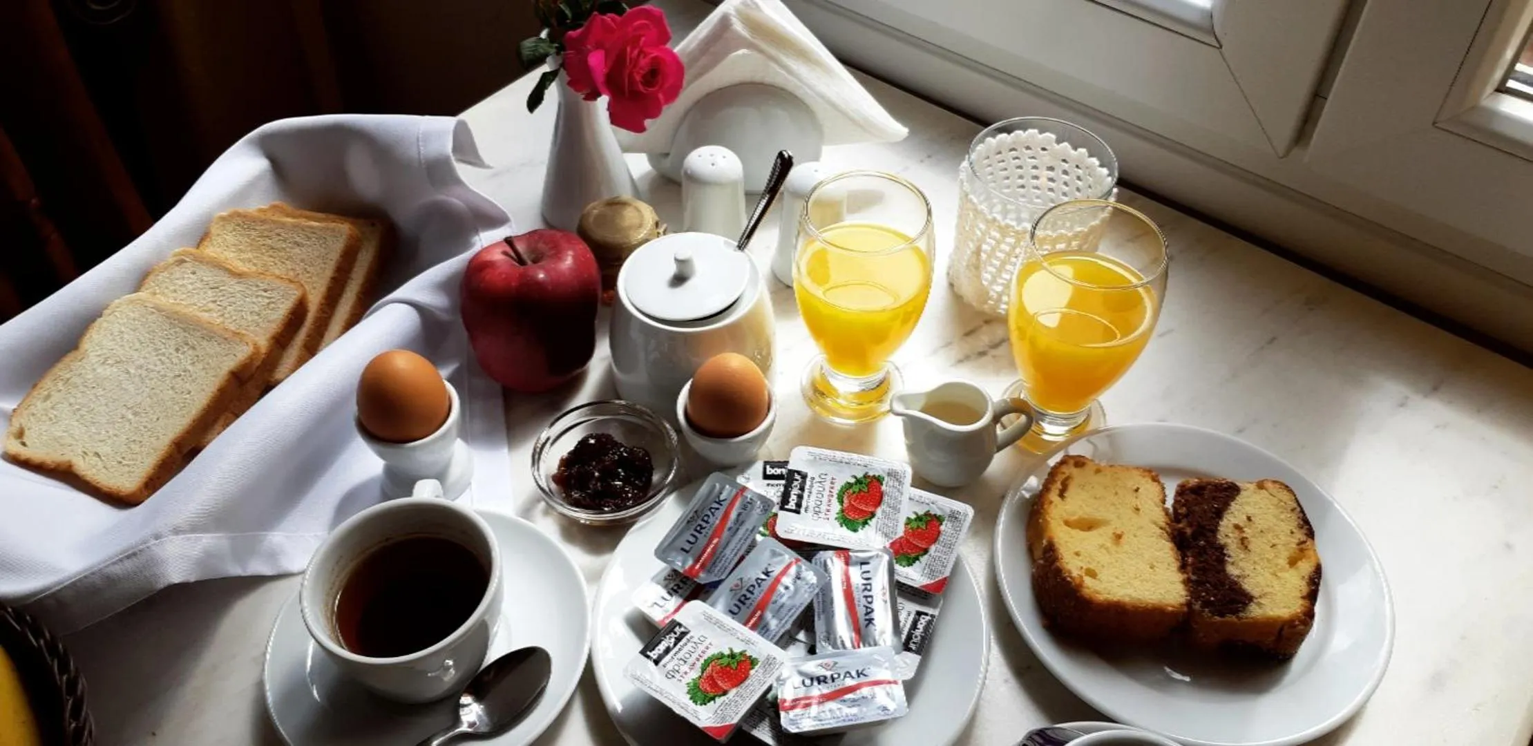 Continental breakfast in Stavros Villas
