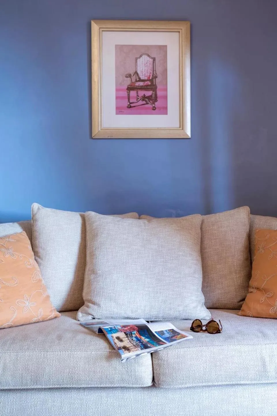 Seating area in Aegean Suites, Santikos Collection