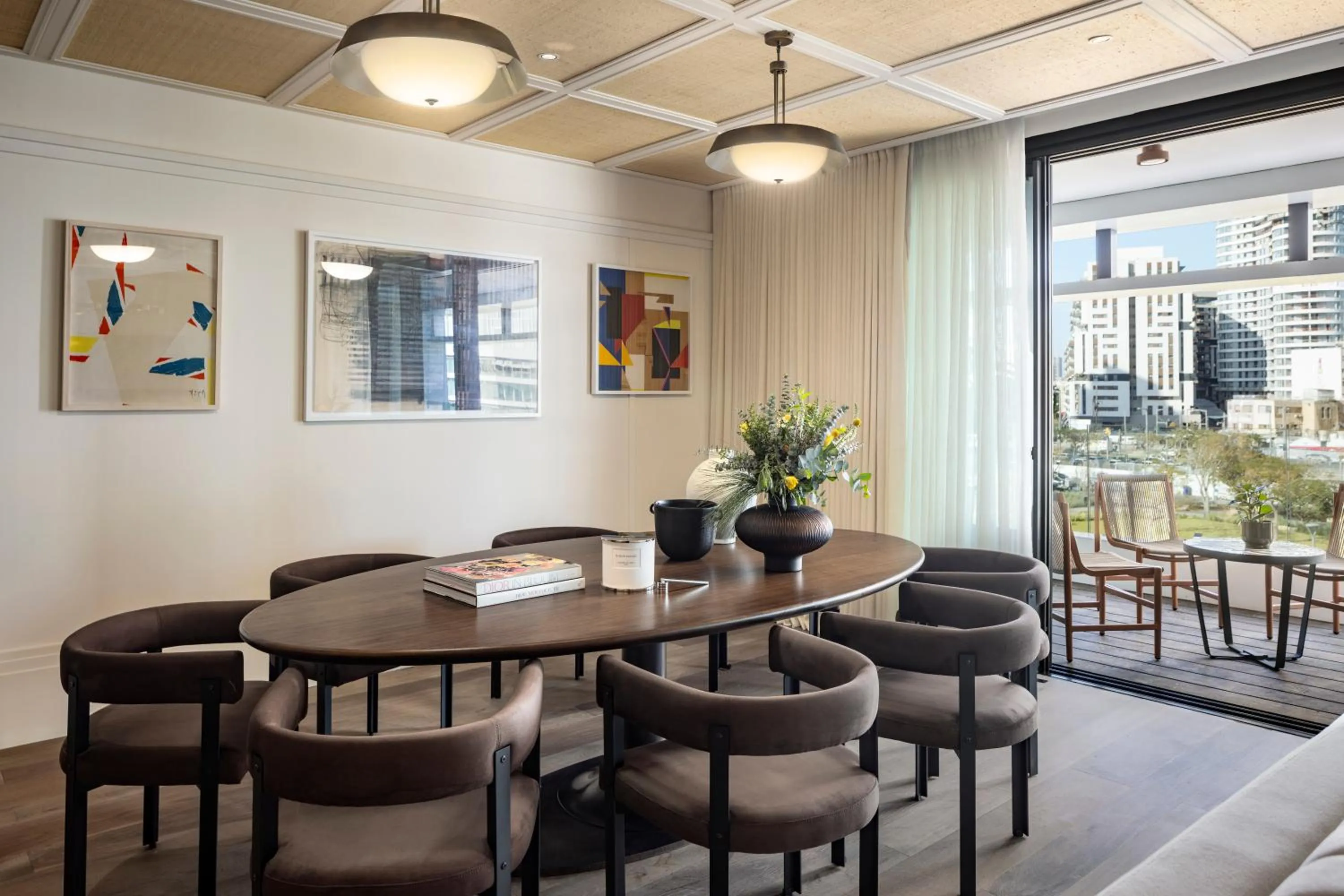 Seating area in The George Tel Aviv