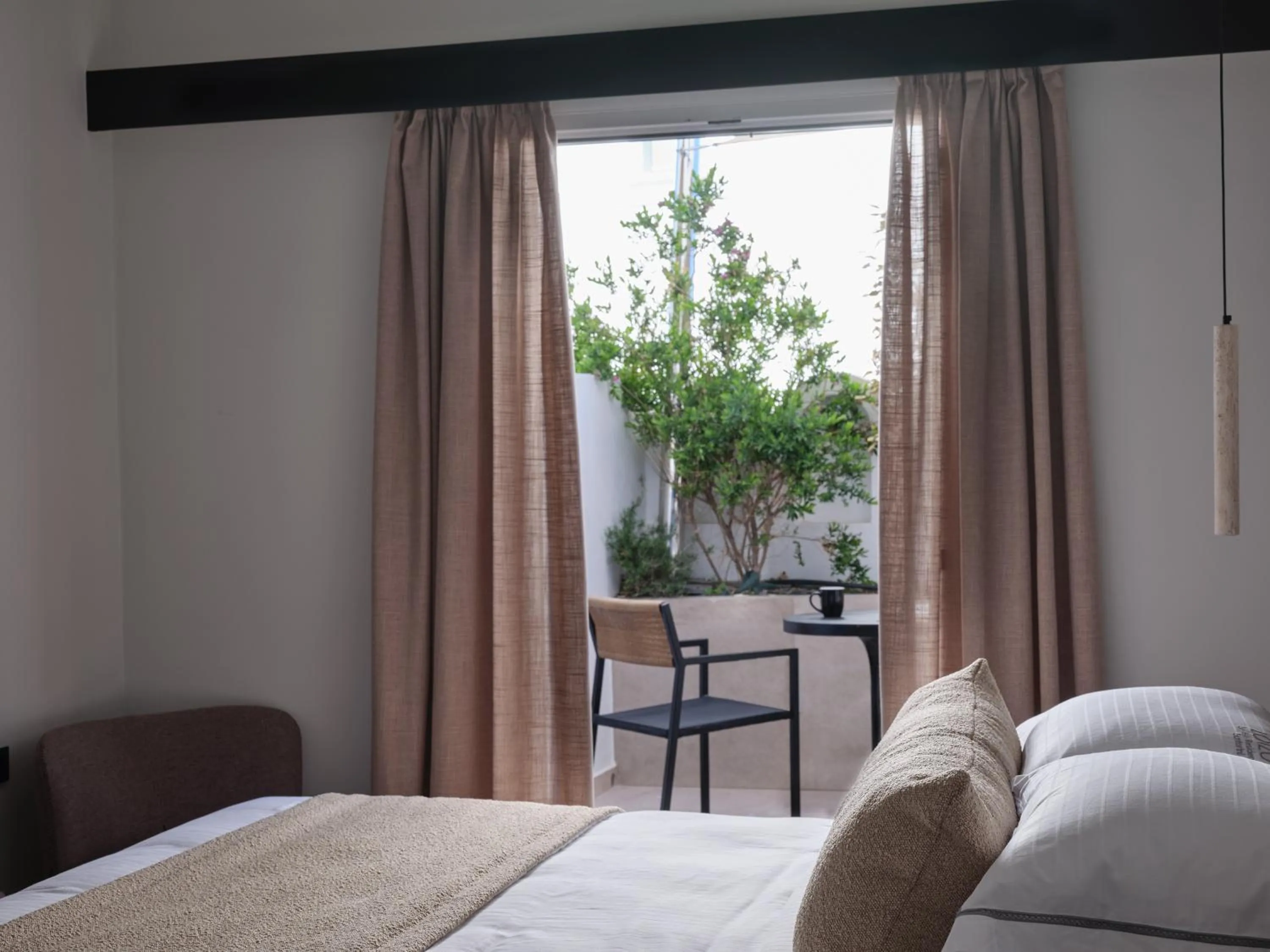 Balcony/Terrace, Bed in Loizos Stylish Residences