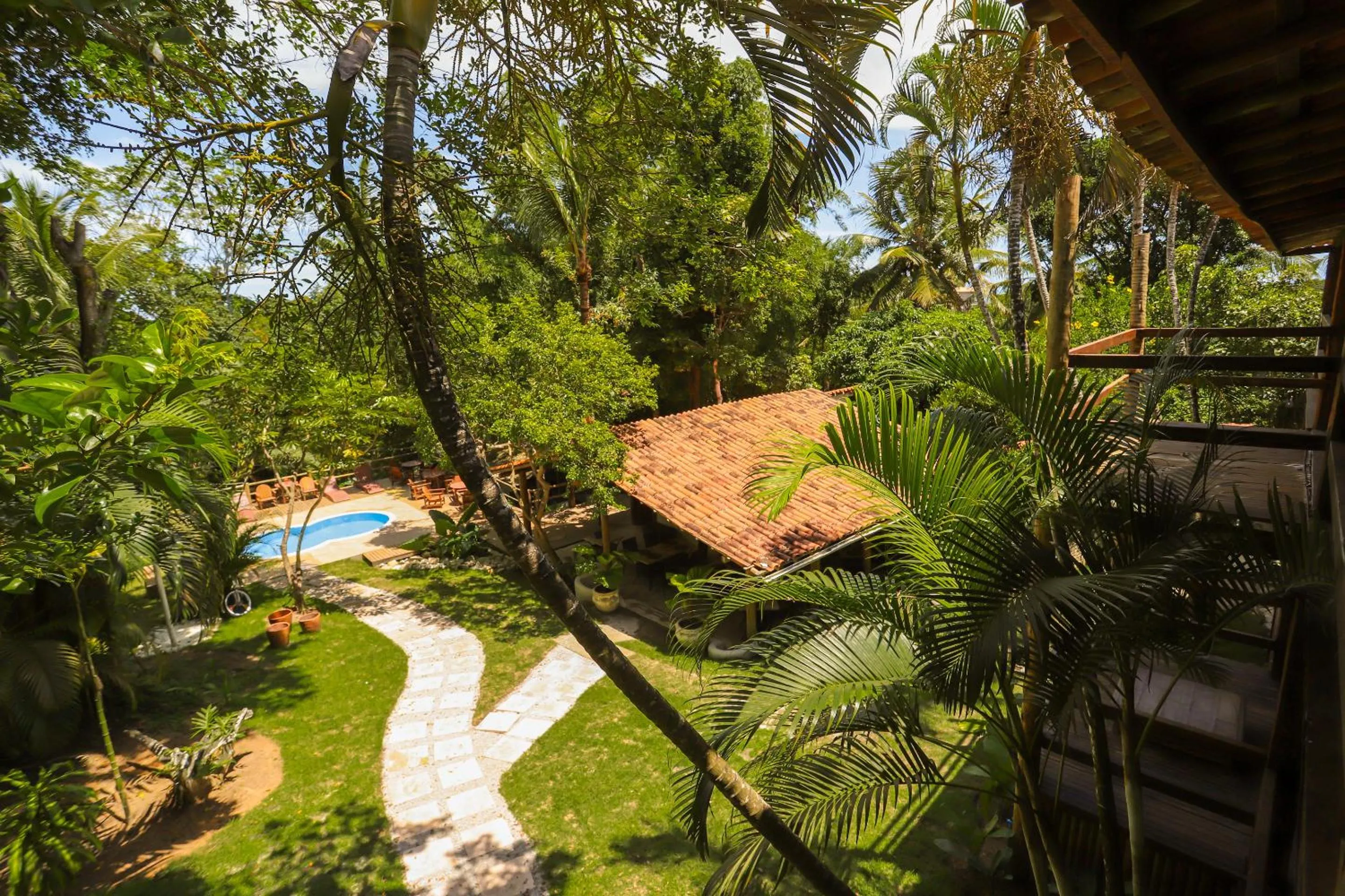 Garden view in Casa La Luna