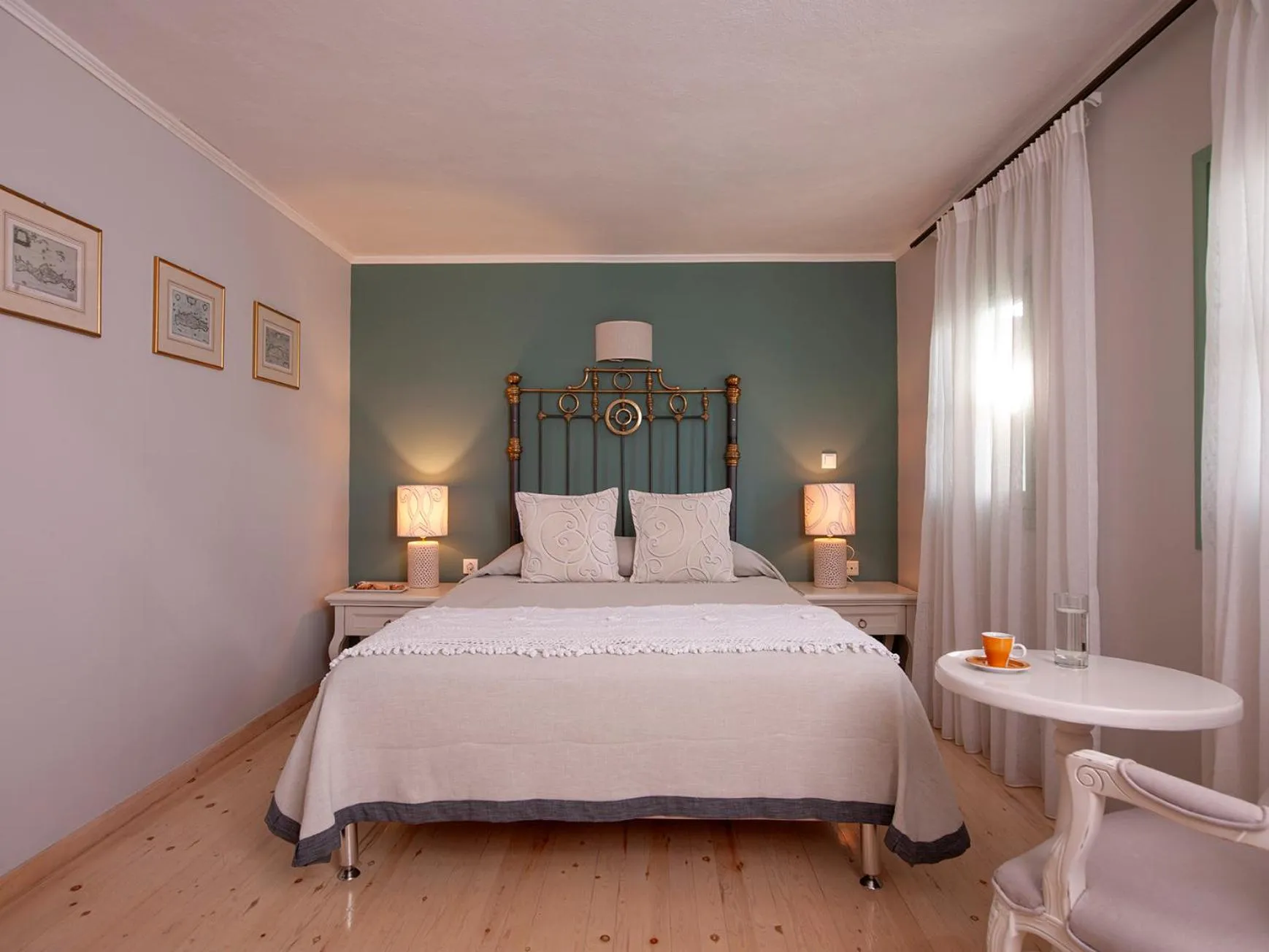 Bed in Mythos Suites Boutique Hotel