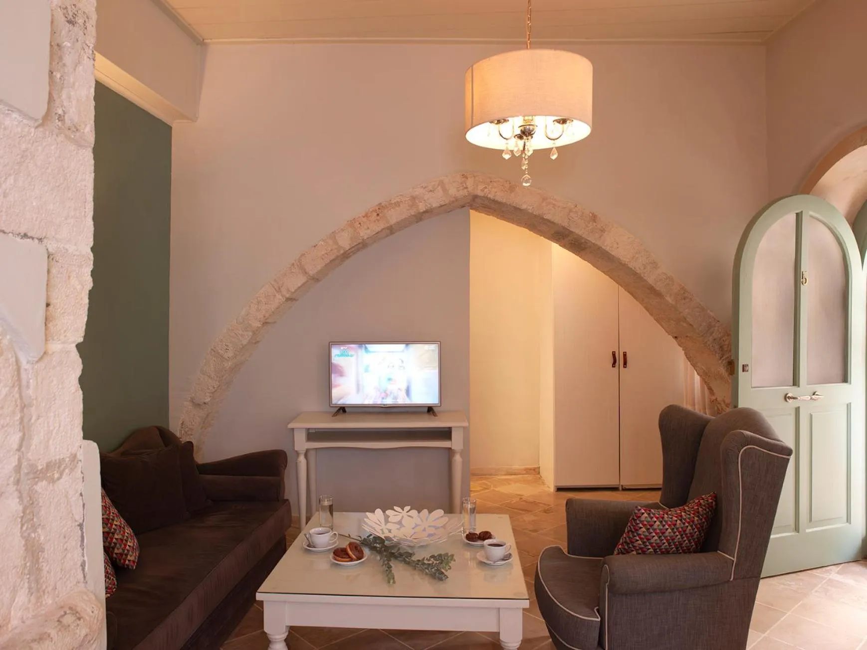 Living room in Mythos Suites Boutique Hotel