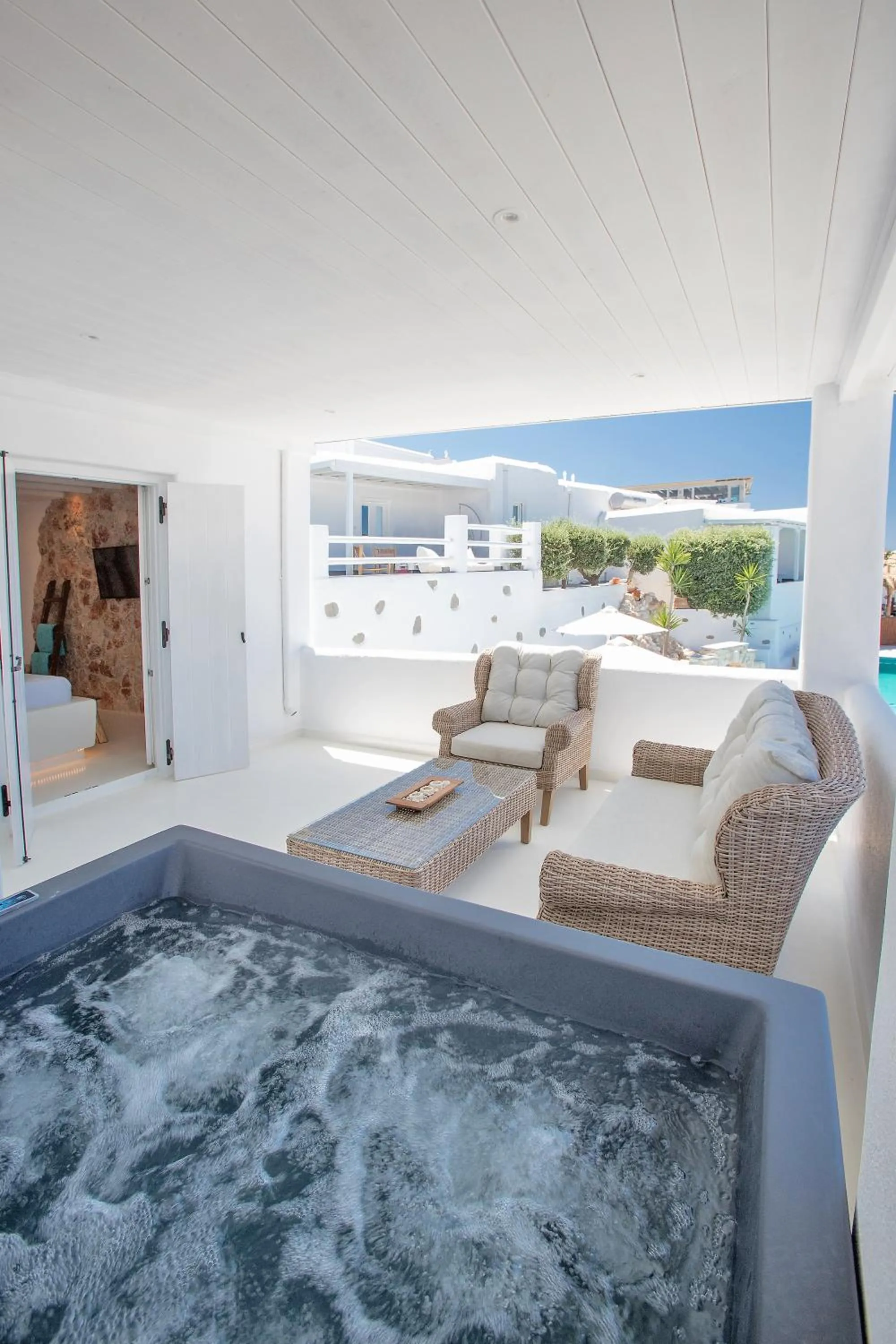 Balcony/Terrace in Paros Palace - Adults Only