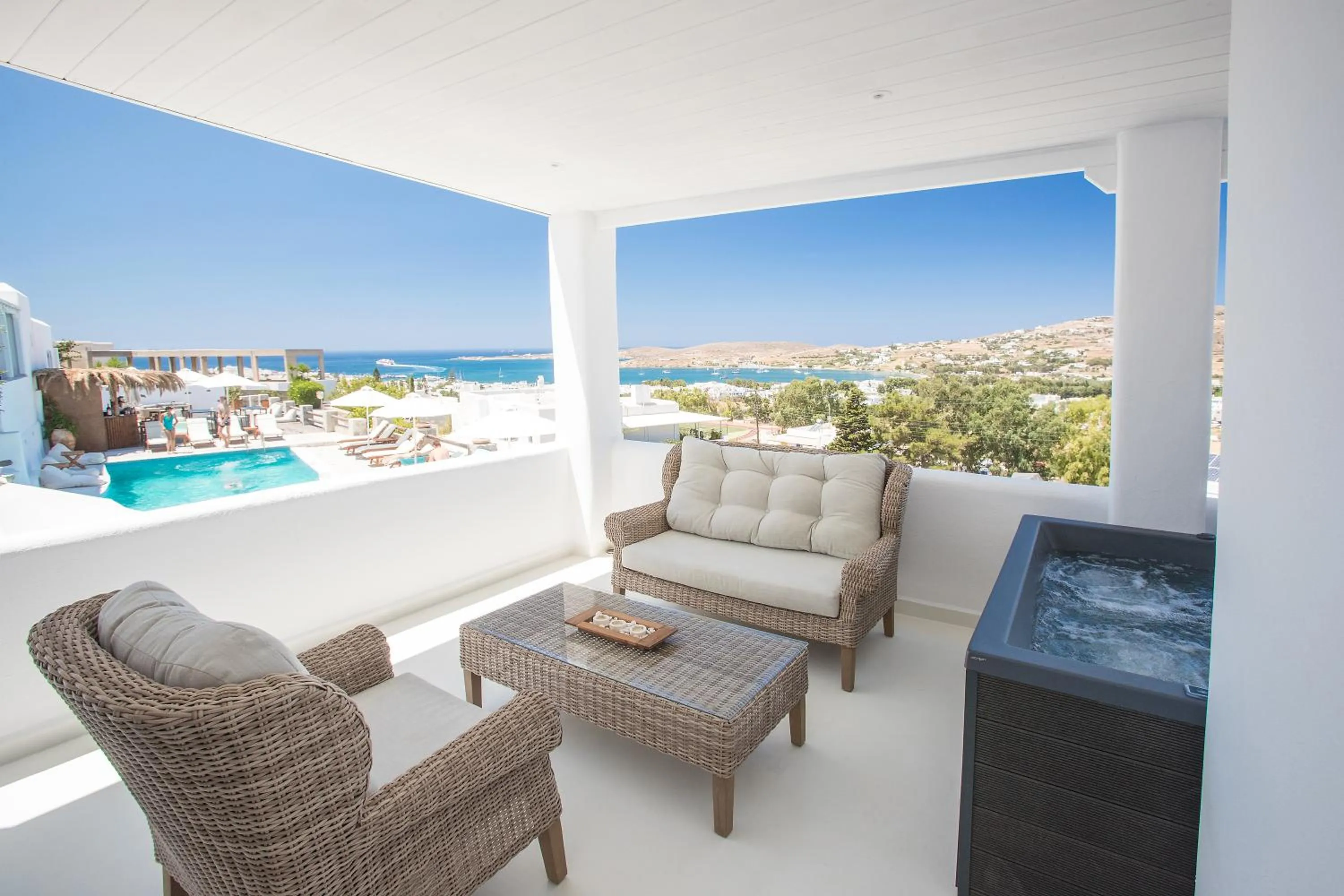 Balcony/Terrace in Paros Palace - Adults Only